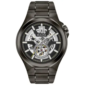 Bulova Men's Classic Automatic Maquina Gunmetal-Tone Watch 98A179