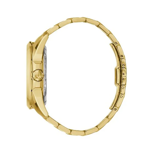 Bulova Sutton Men's Gold Tone Automatic Skeleton Watch