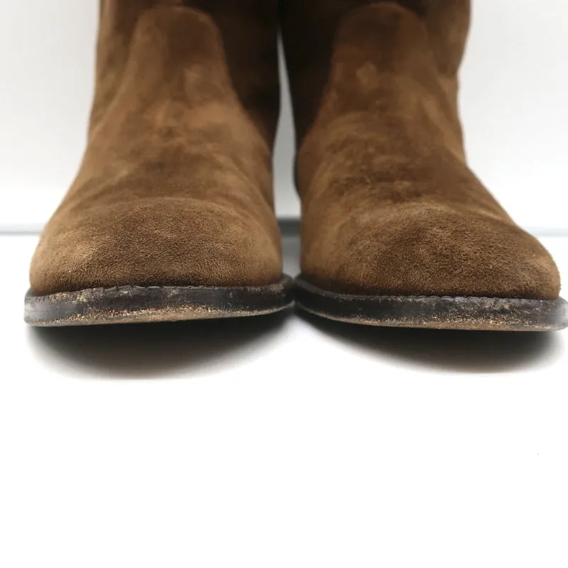 Burberry Lyndhurst Boots Brown Suede Size 39 Flat Ankle Boots