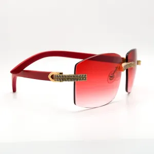 C Decor - Gold Red Woods w/ #6 Red Square Lenses