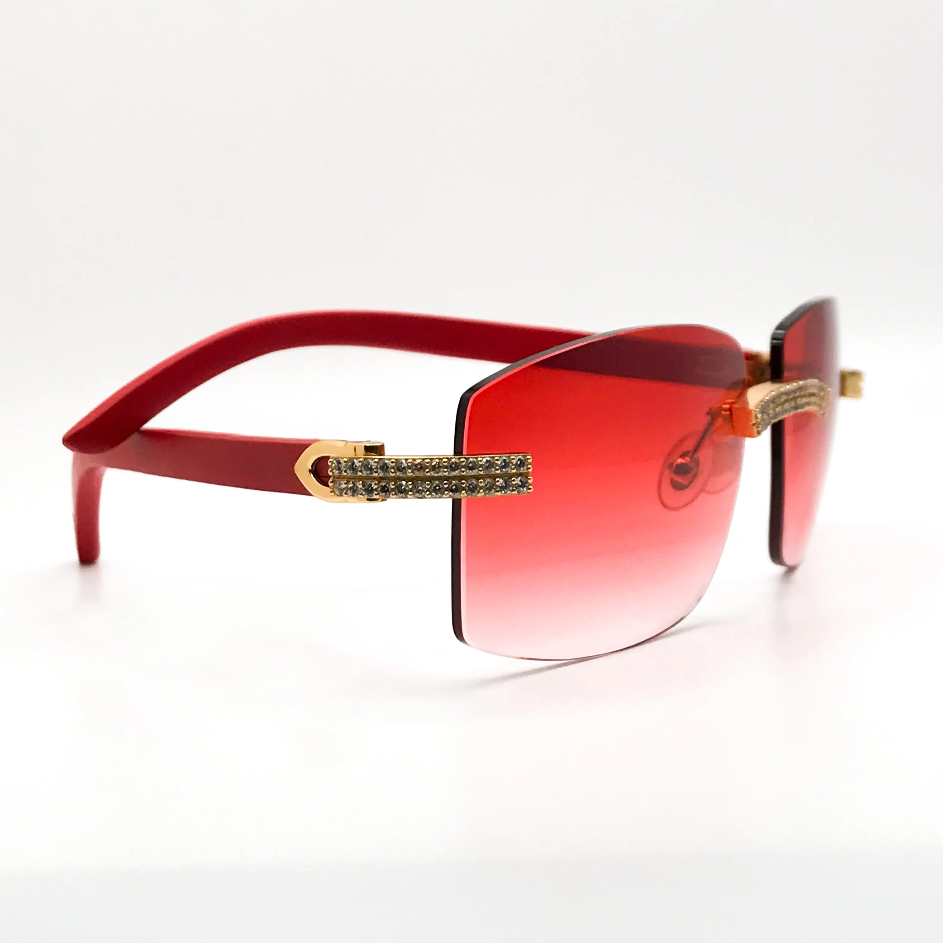C Decor - Gold Red Woods w/ #6 Red Square Lenses