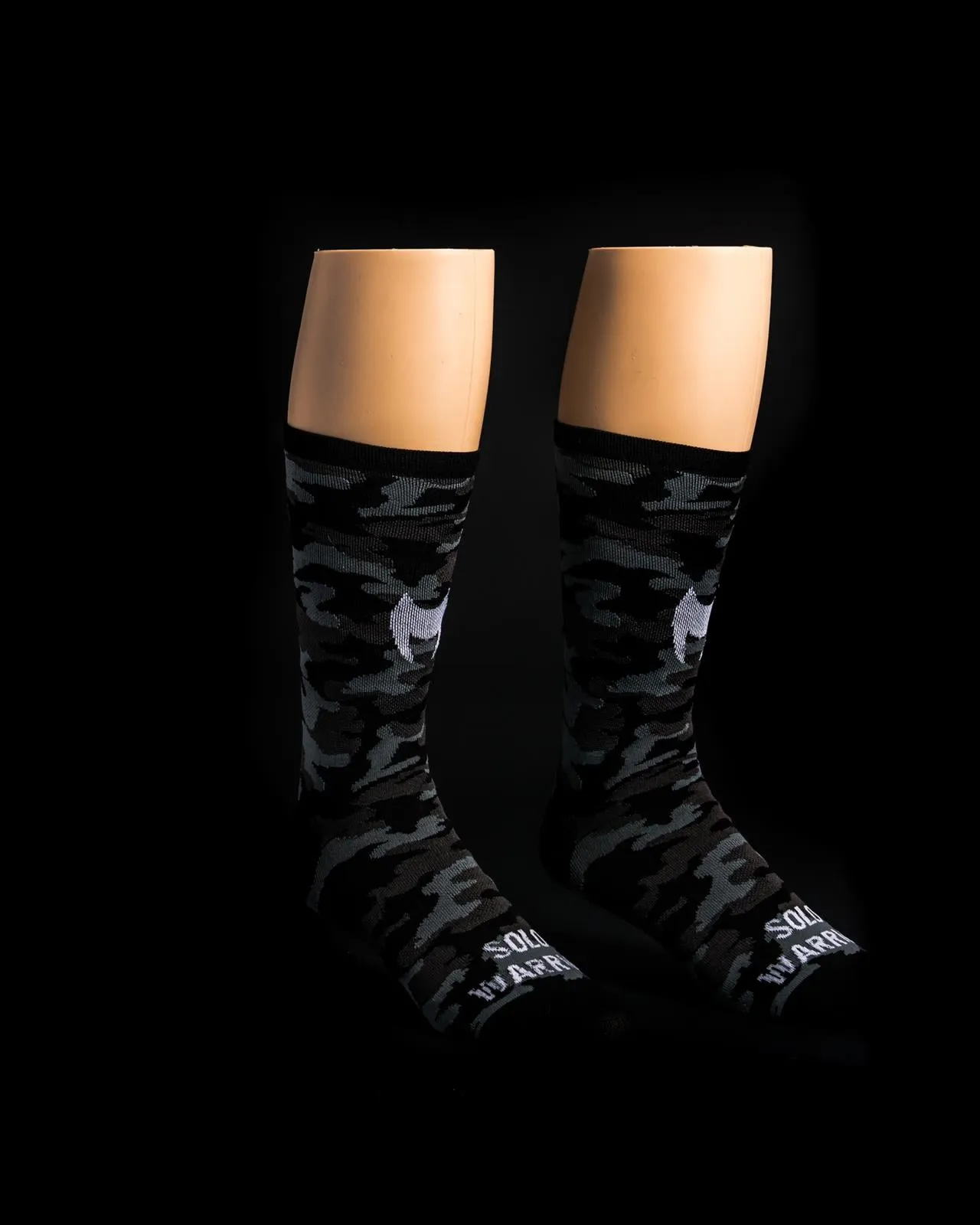 Camo Black Solo Warrior Socks