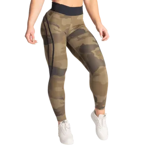 Camo High Tights, Dark Green Camo