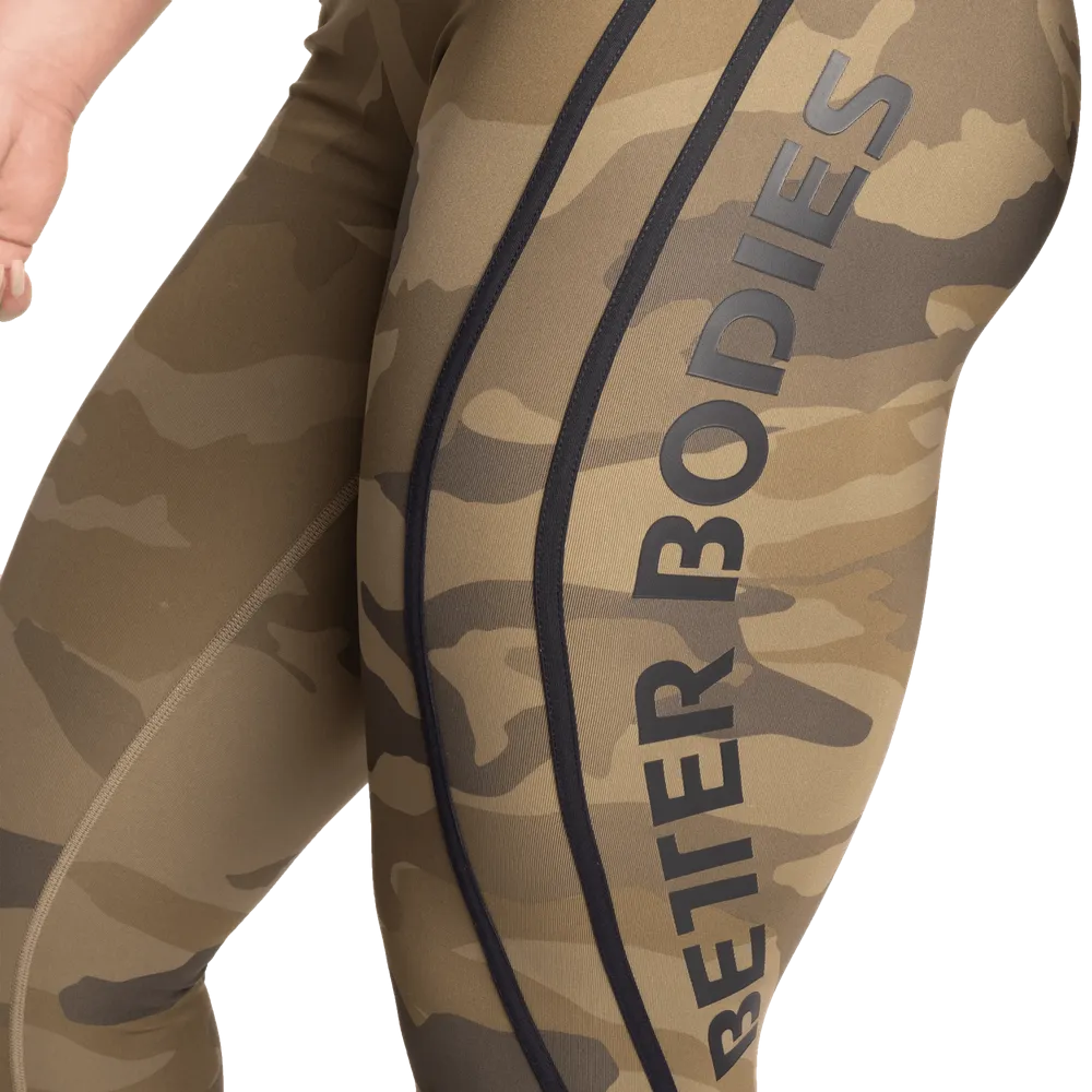 Camo High Tights, Dark Green Camo