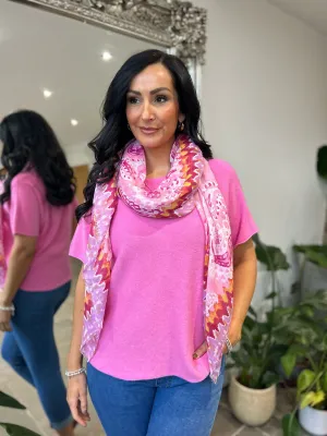 Candy Pink Reverse Seam Soft Knit Devon