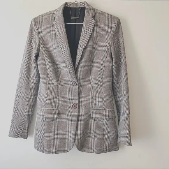 Capulet • Wool Blazer in Brown Grey Plaid