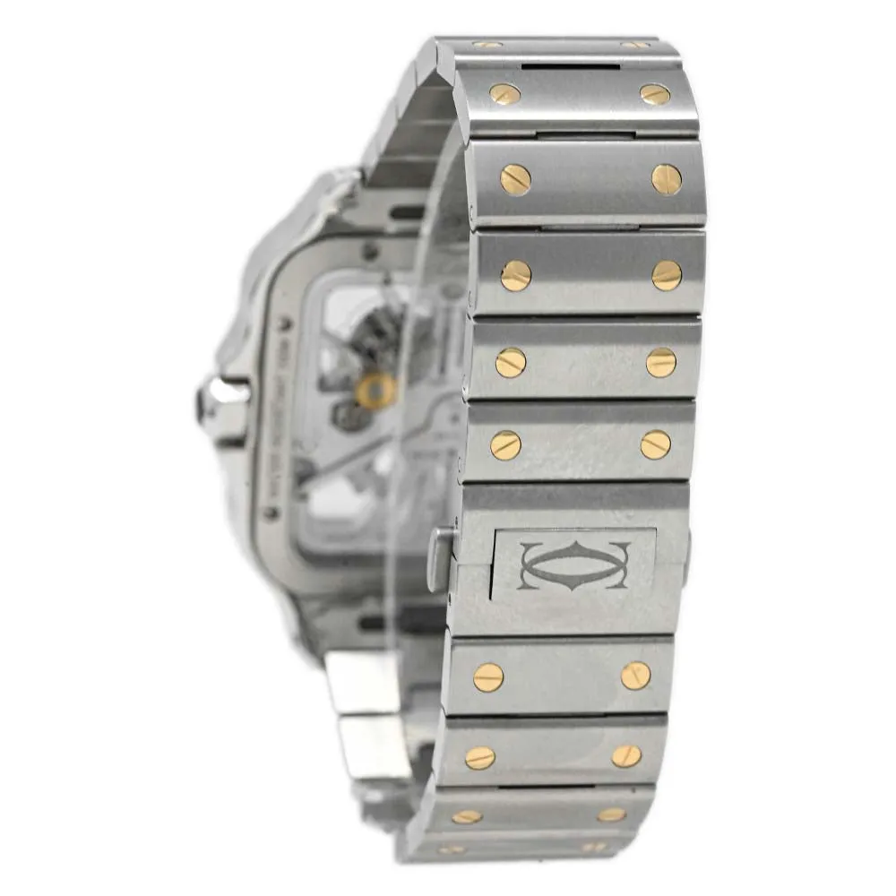 Cartier Mens Skeleton Horloge Santos Two Tone Stainless Steel and Yellow gold 40mm Skeleton Dial Watch Reference: WSSA0030
