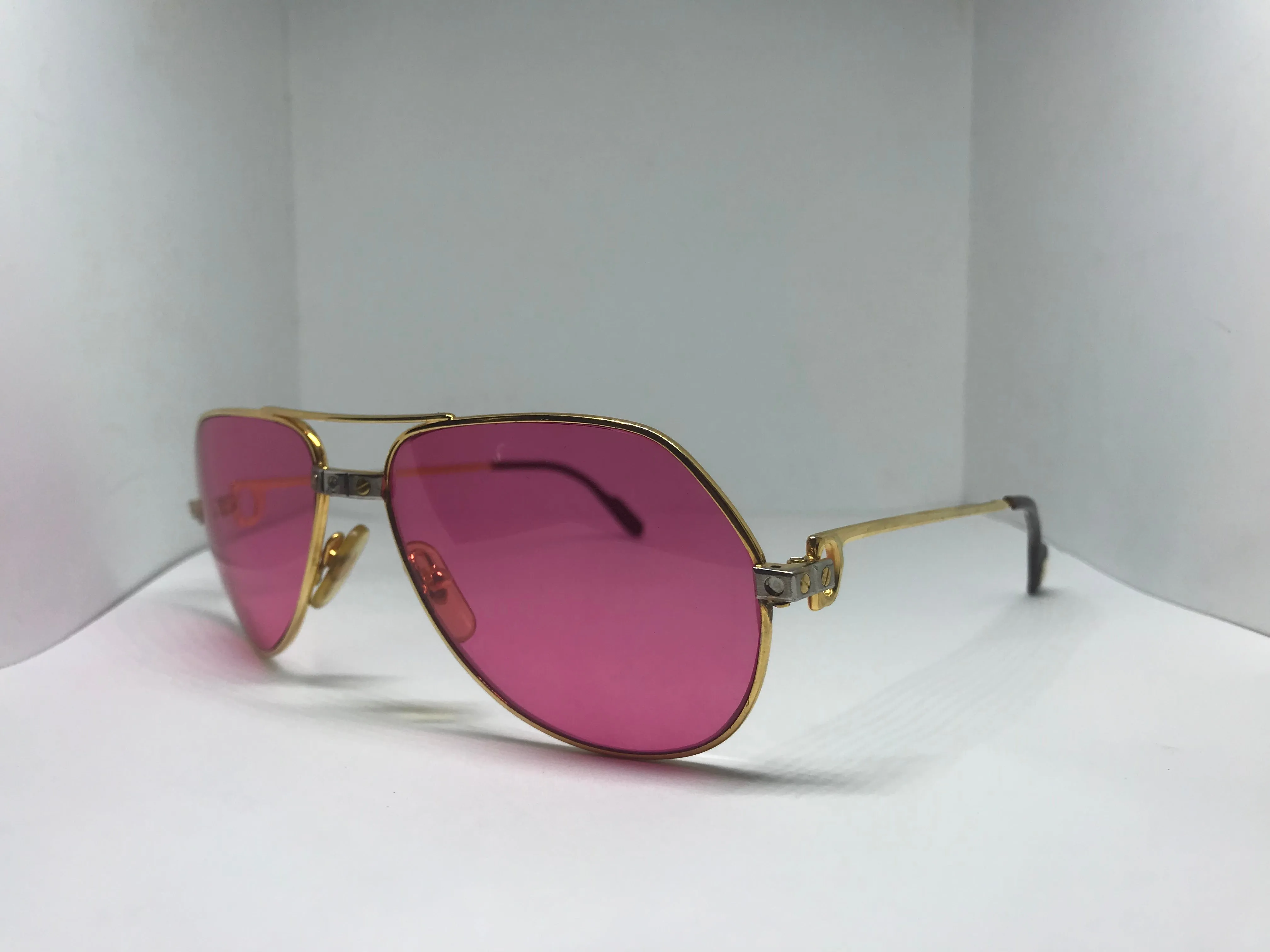 Cartier Santos Gold Diamond Sunglasses