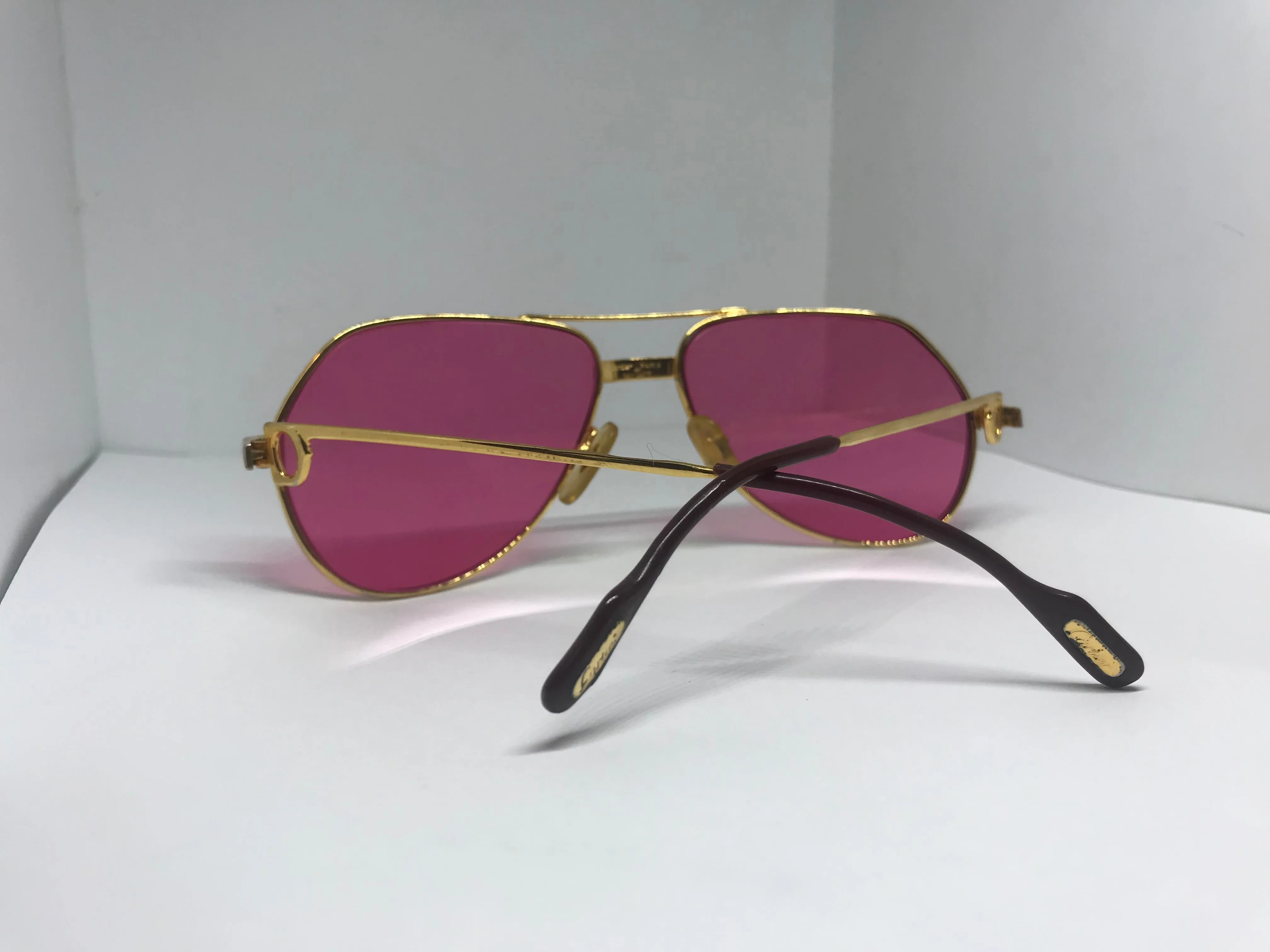 Cartier Santos Gold Diamond Sunglasses