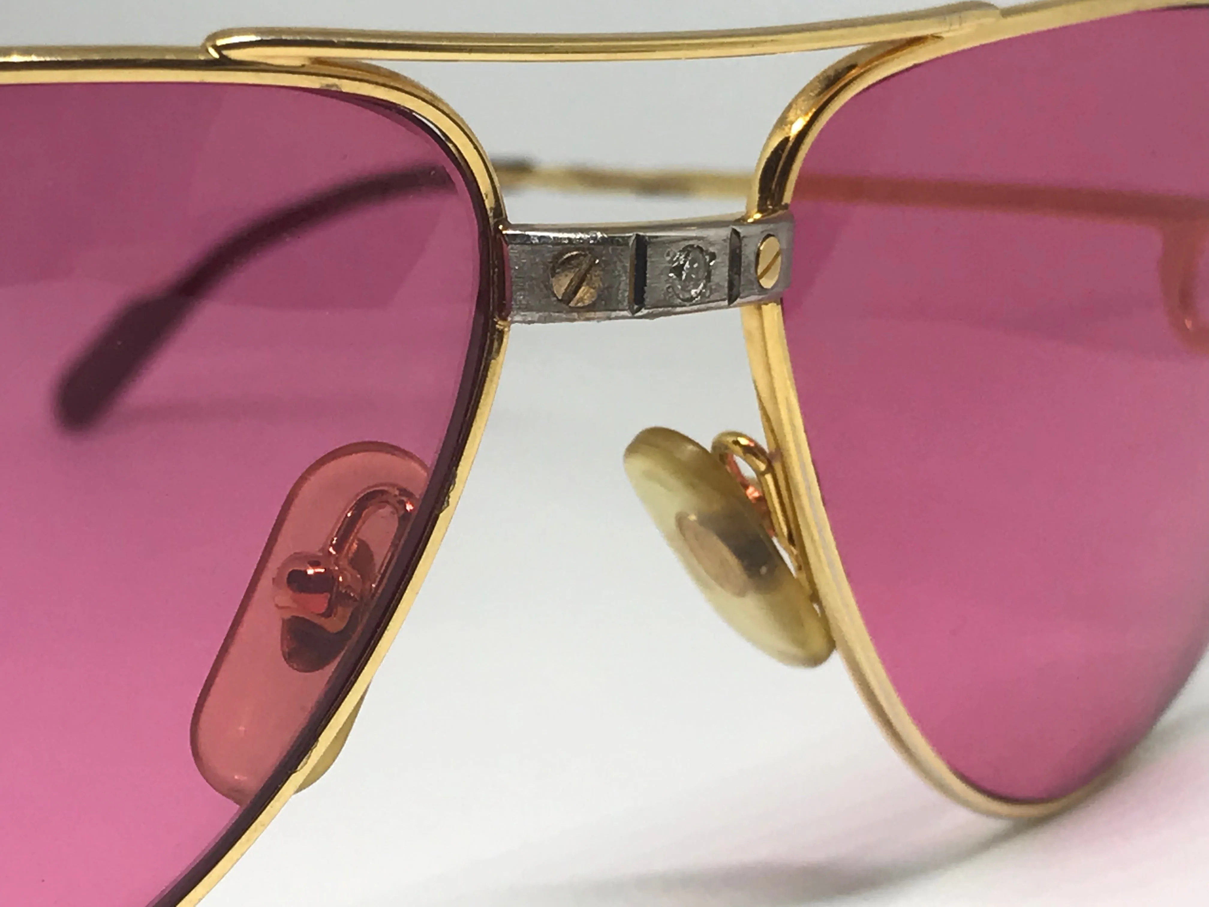 Cartier Santos Gold Diamond Sunglasses