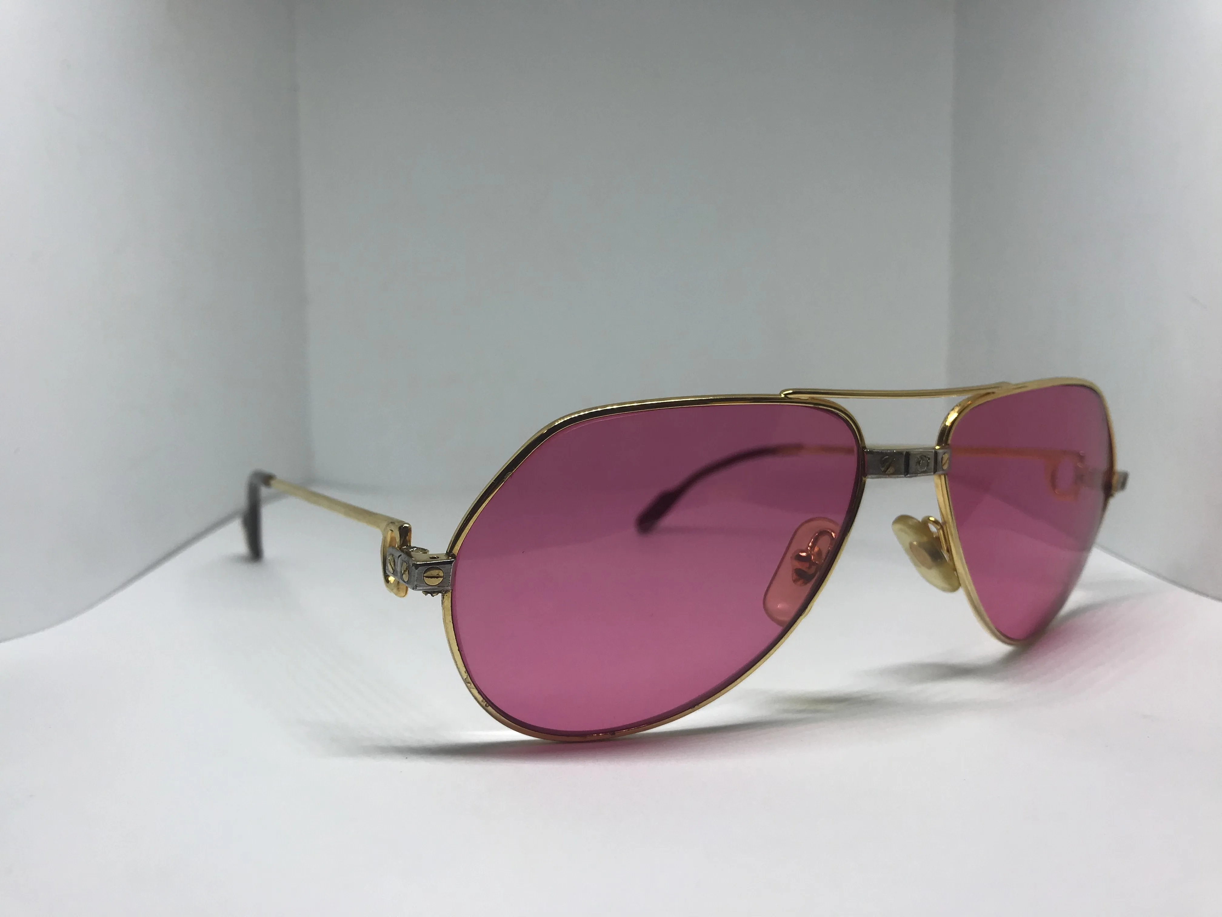Cartier Santos Gold Diamond Sunglasses