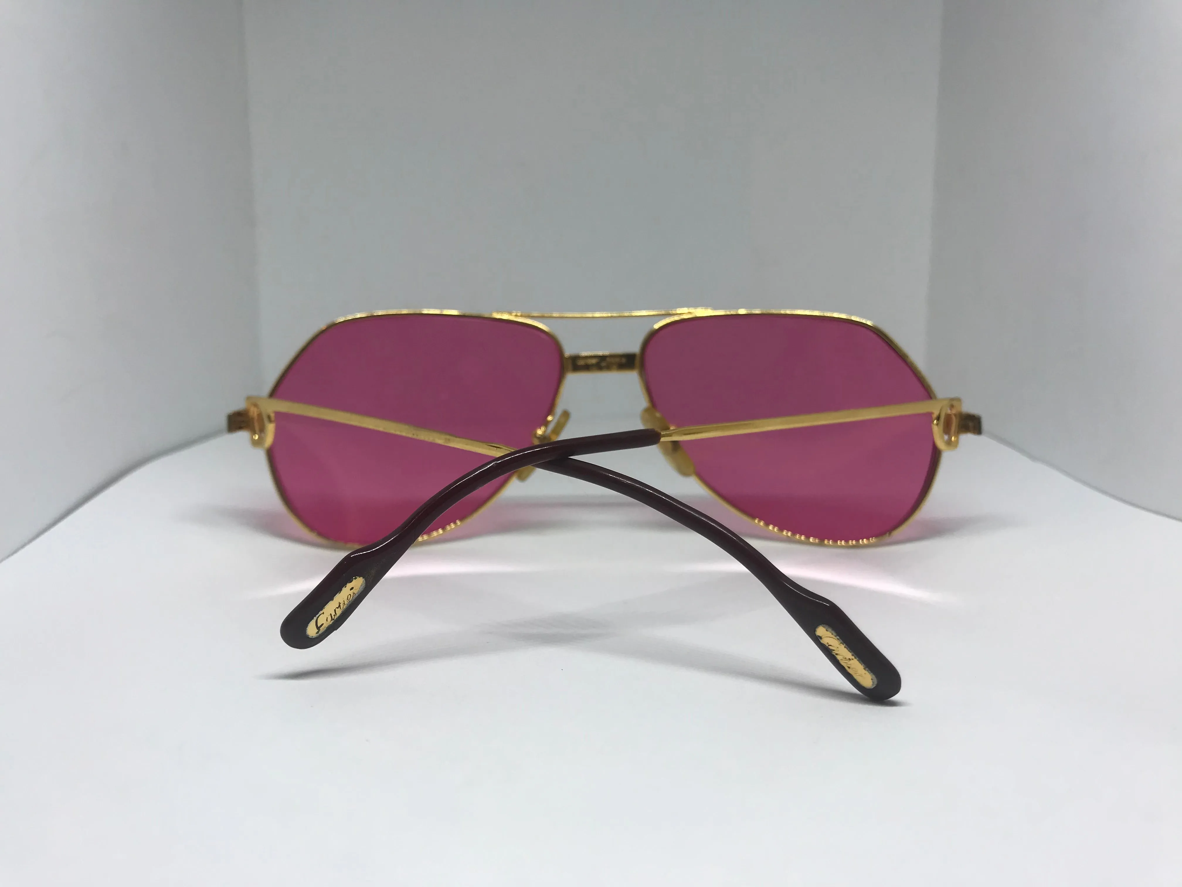 Cartier Santos Gold Diamond Sunglasses