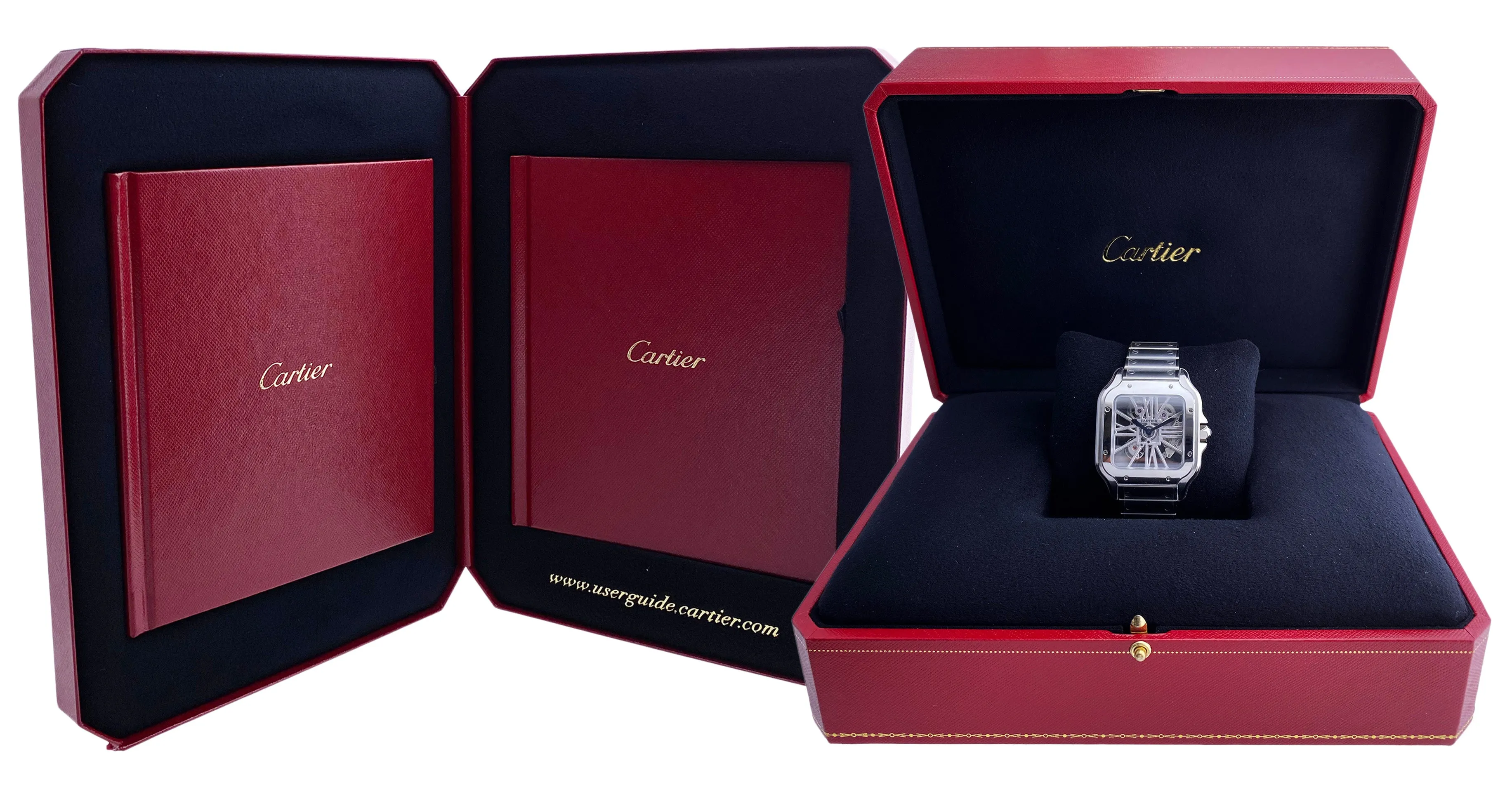 Cartier Santos Skeleton WHSA0015 Large Mens Watch Box & Papers