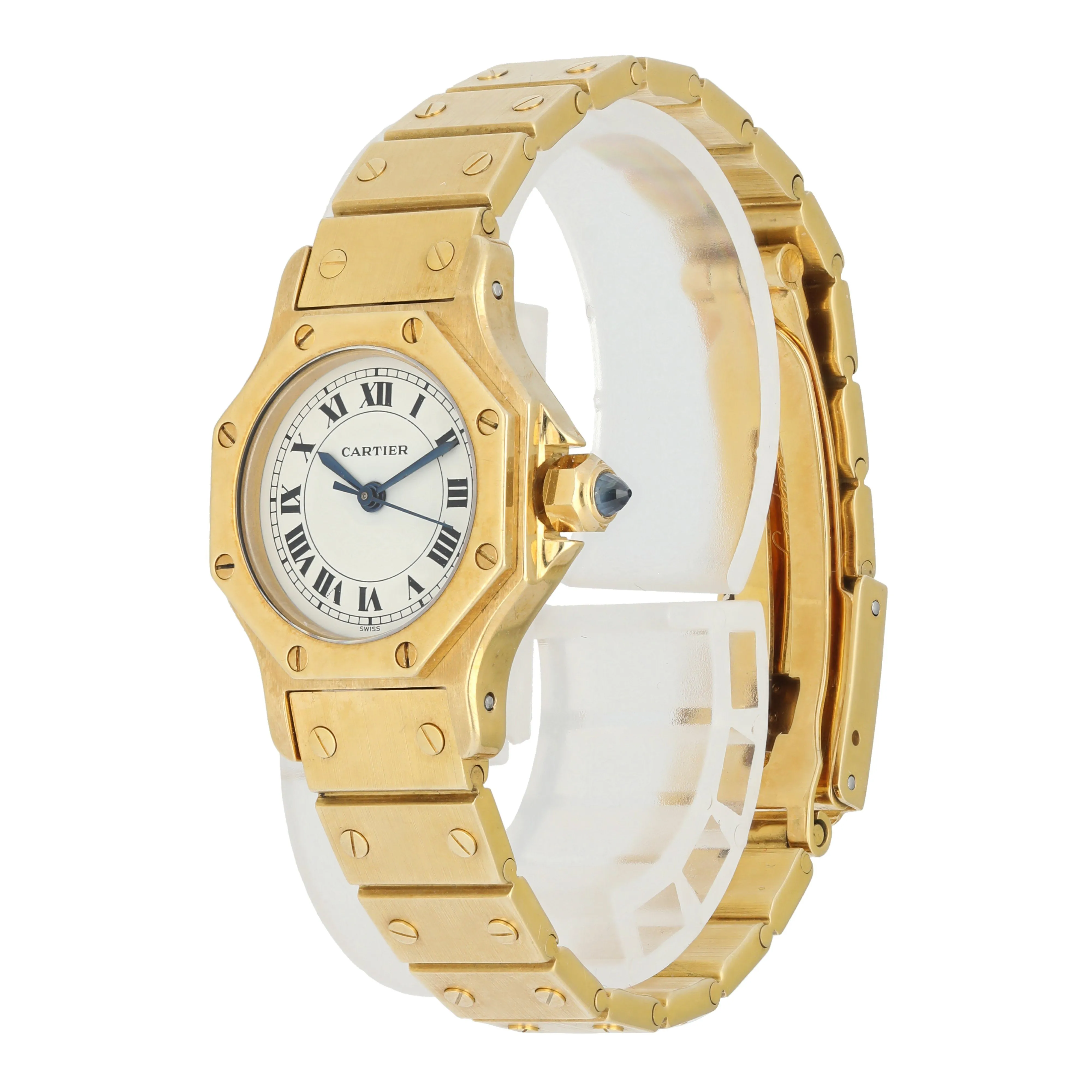 Cartier Santos Yellow Gold Ladies Watch
