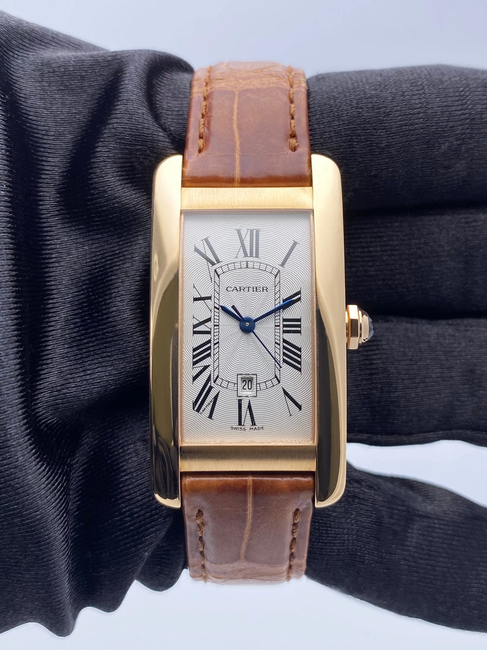 Cartier Tank Americaine W2620030 18K Rose Gold Watch