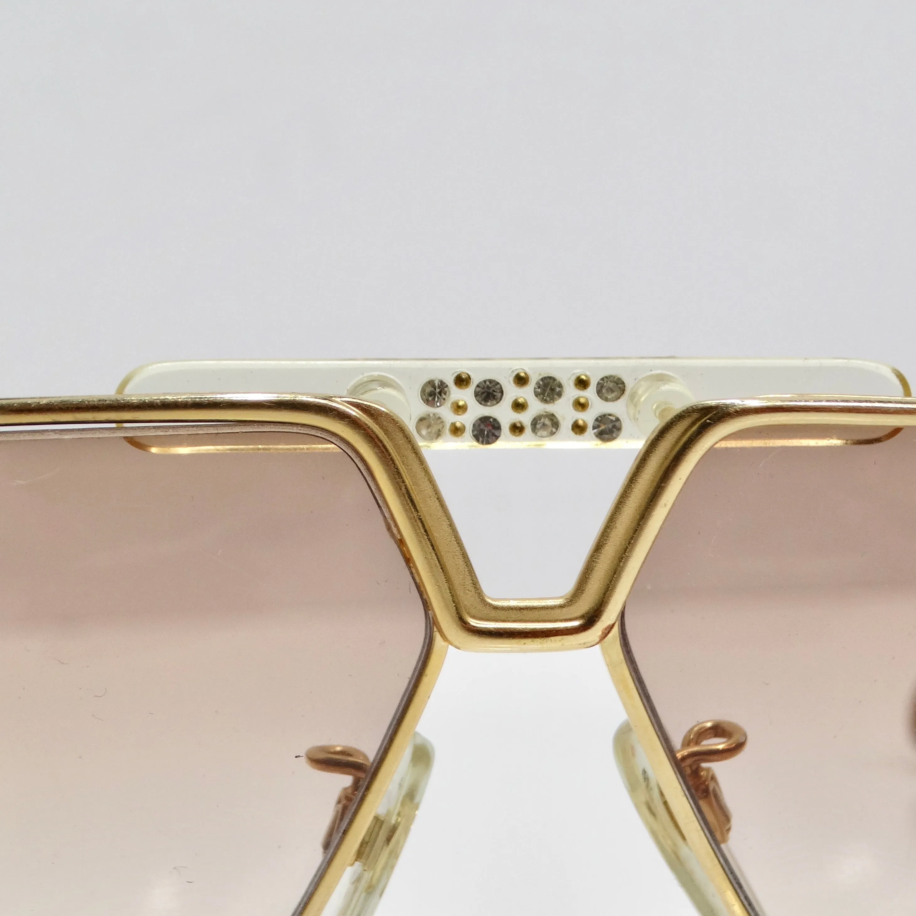 Cazal 1980s 951 Gold Tone Sunglasses