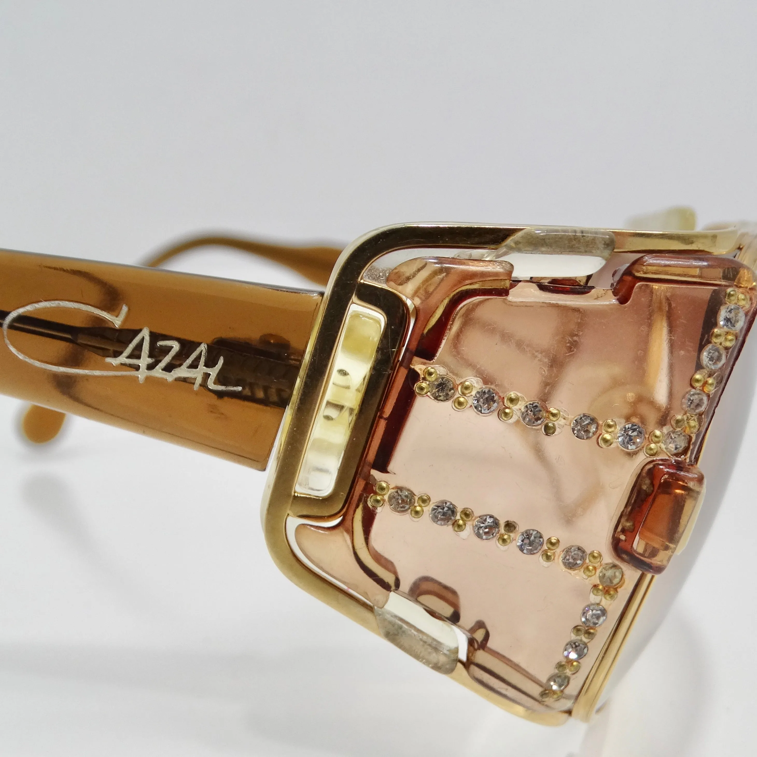 Cazal 1980s 951 Gold Tone Sunglasses