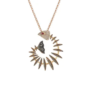 Cedille Spiral Skeleton Fish Necklace