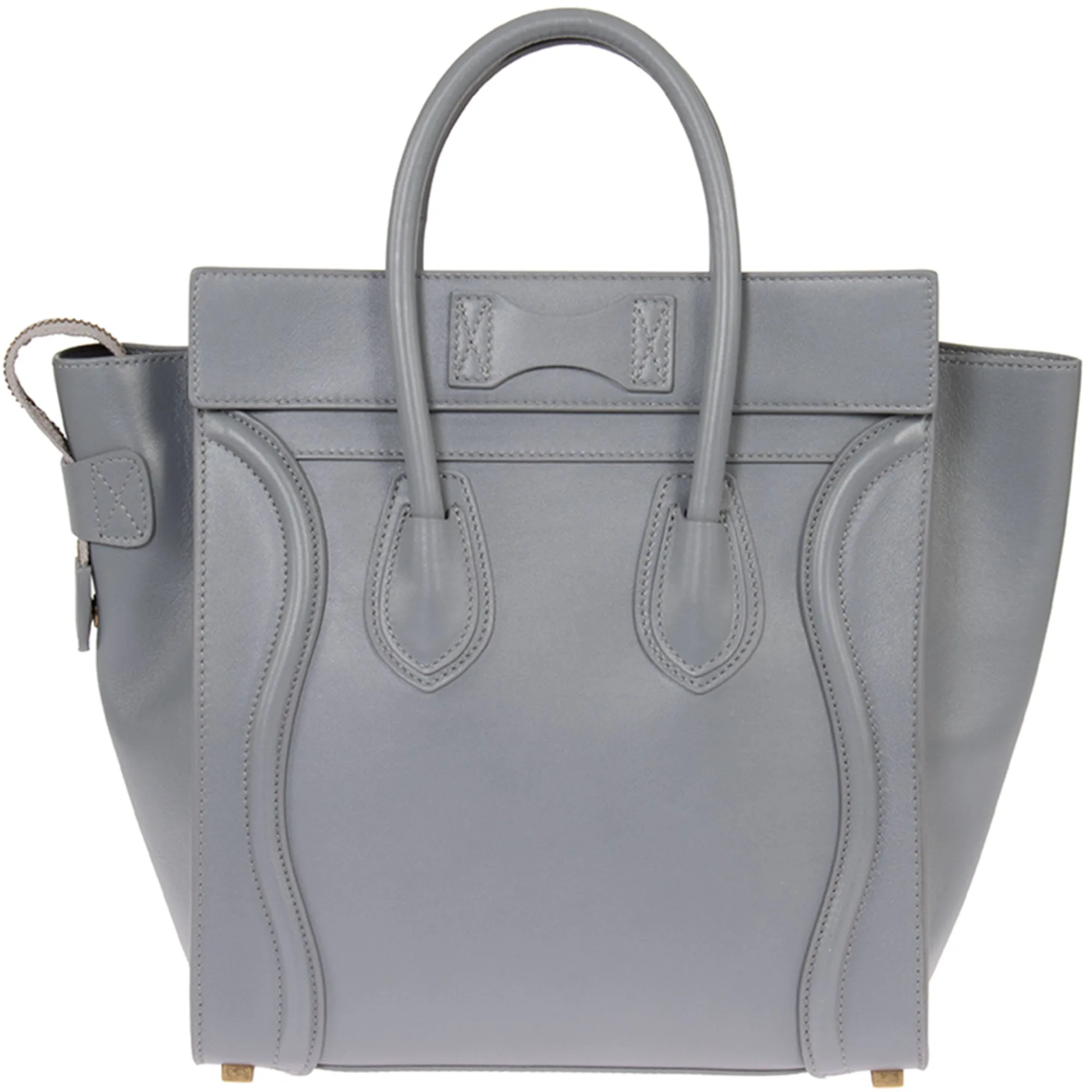 Celine Micro Luggage Handbag | Smooth gray Calfskin