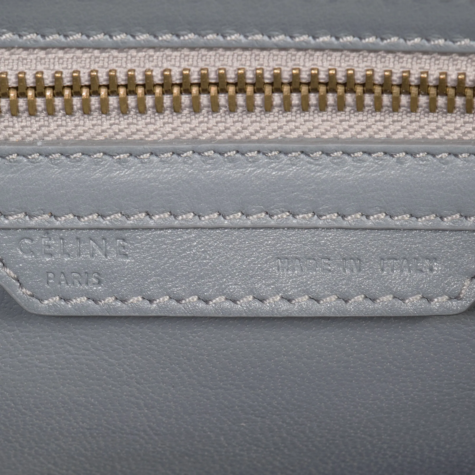 Celine Micro Luggage Handbag | Smooth gray Calfskin