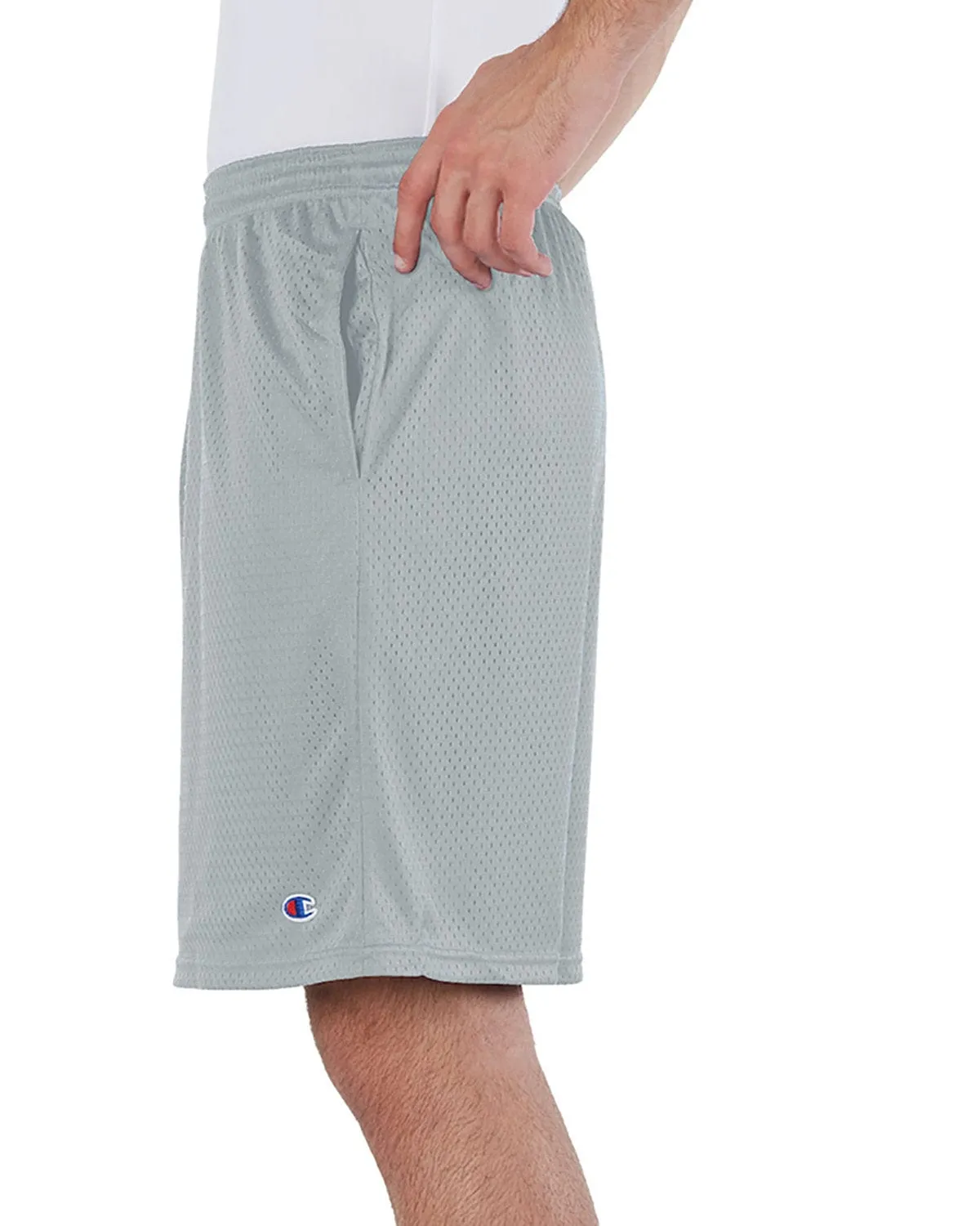 Champion Long Mesh Shorts | Athletic Grey