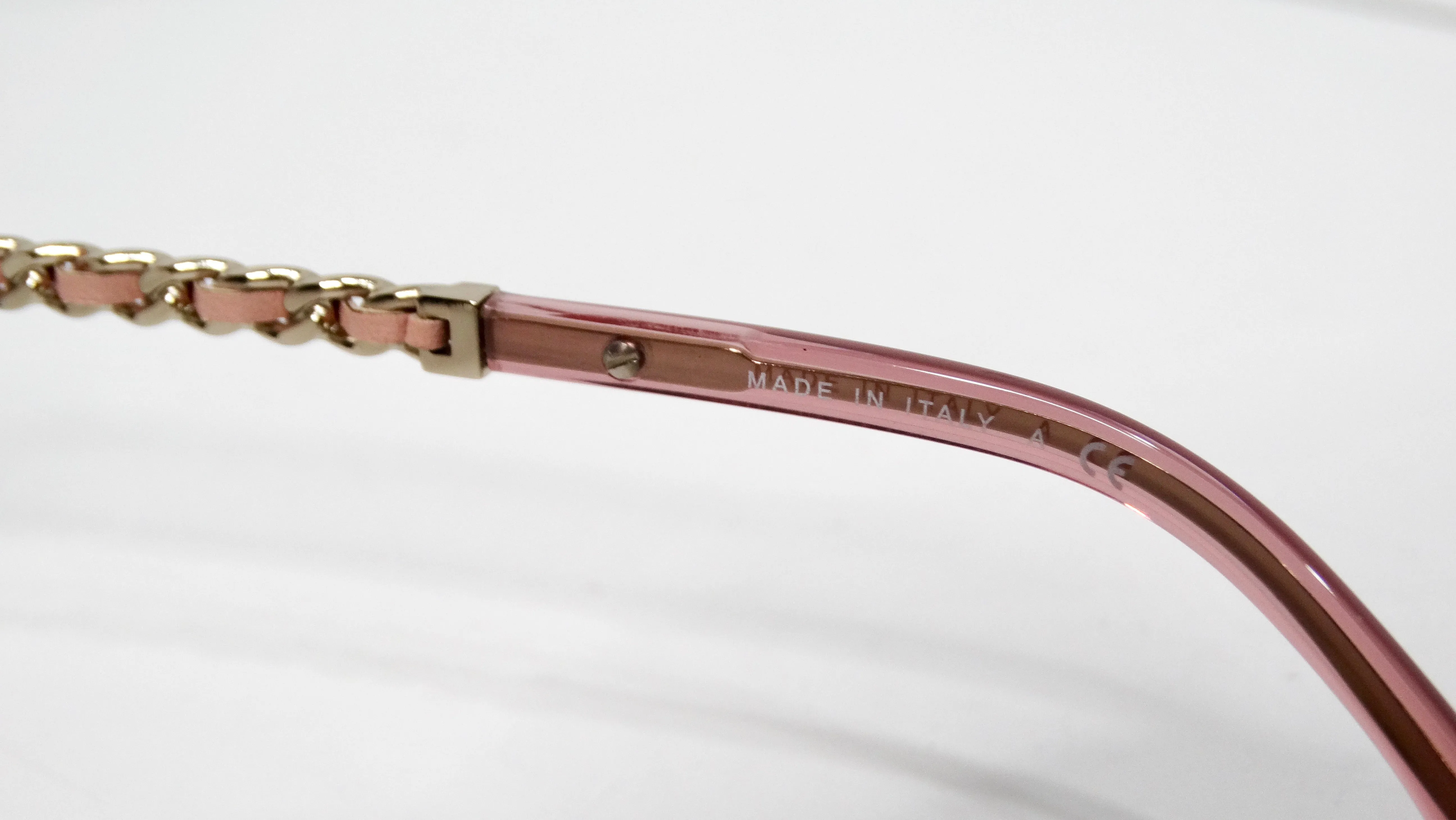 Chanel Light Pink Metal Polarized Pilot Winter Aviator Sunglasses