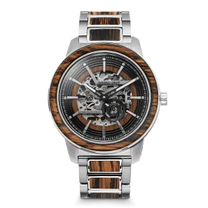 Charred Whiskey Silver Barrel Automatic 46mm