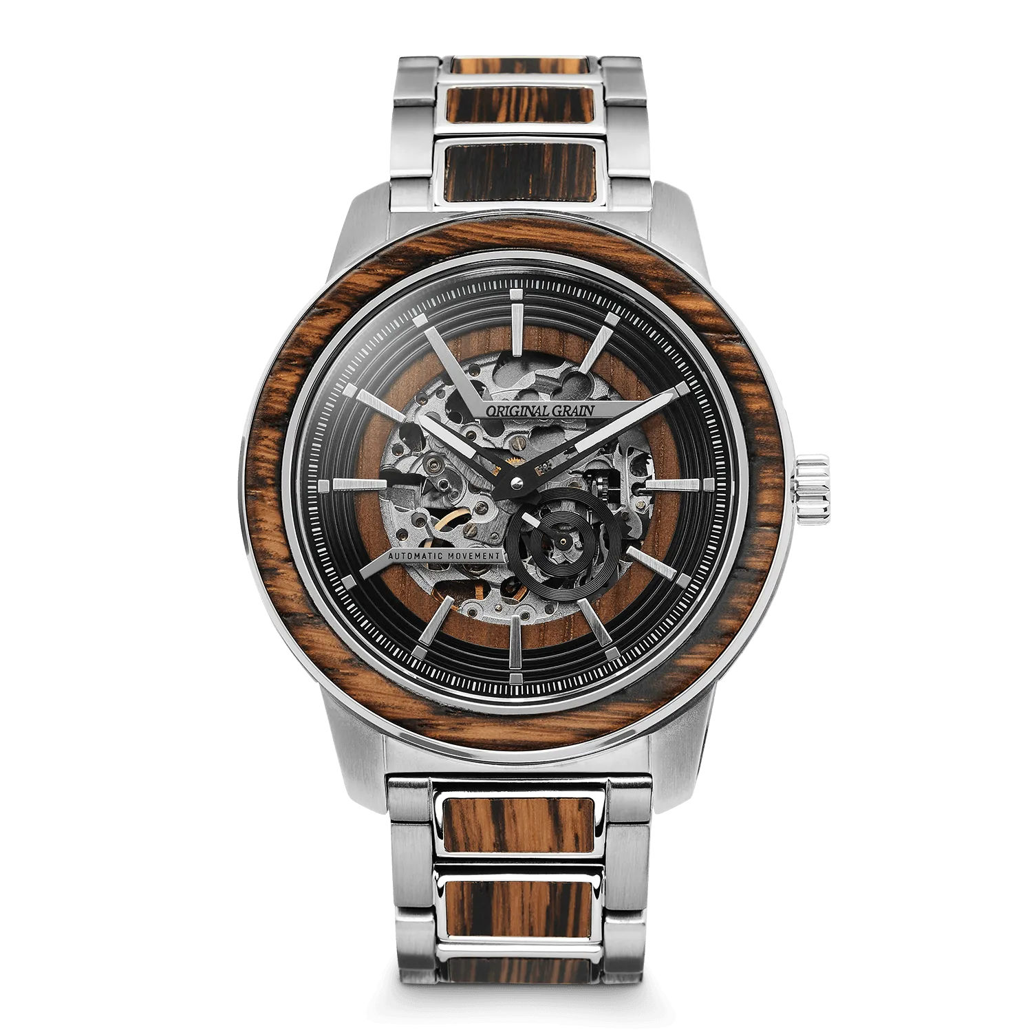 Charred Whiskey Silver Barrel Automatic 46mm