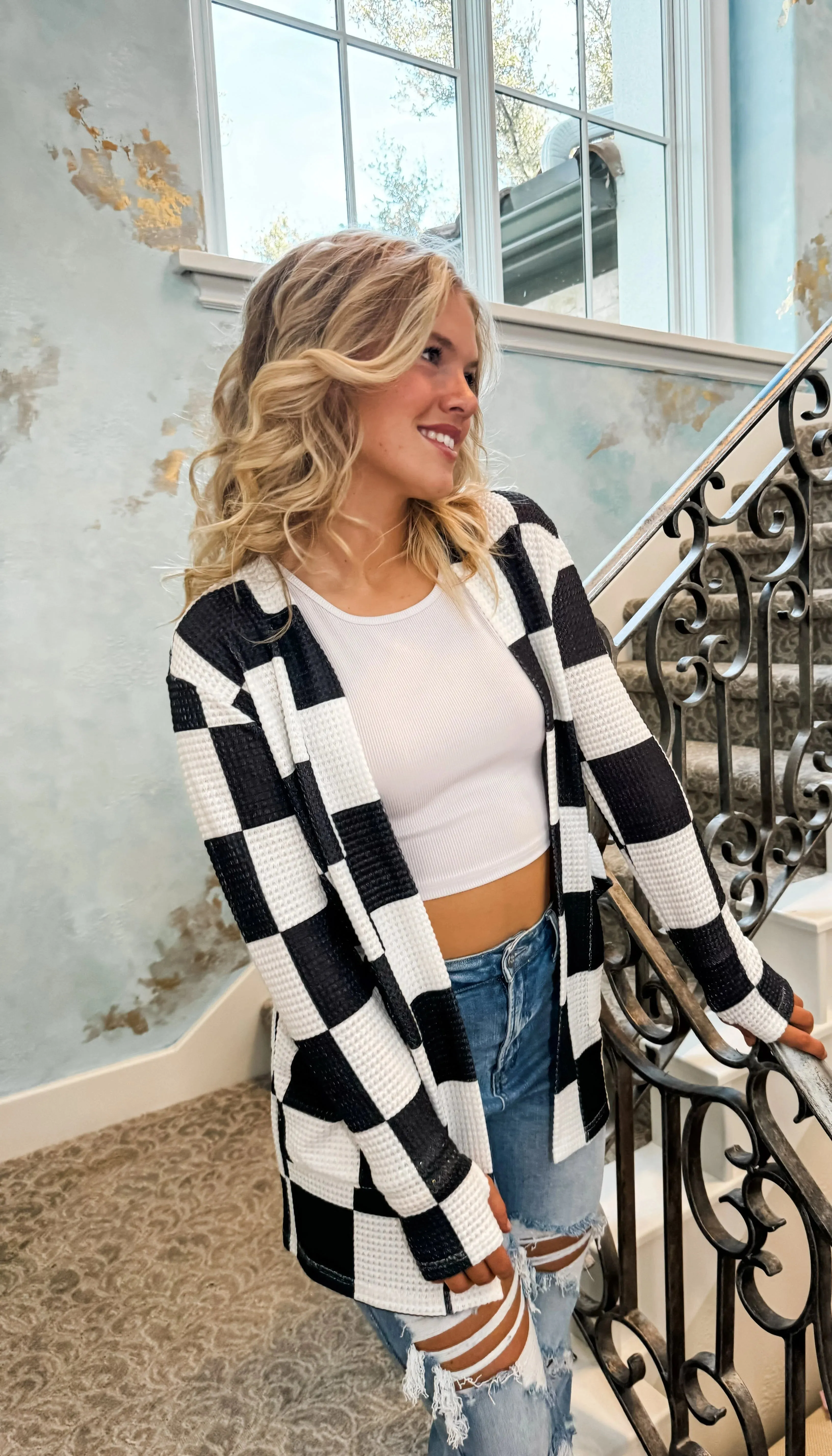 Checkered Lola Cardigan
