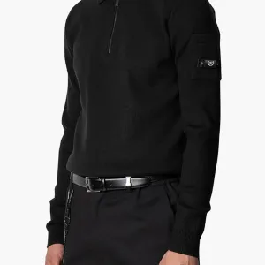 CHIEF KNITTED POLO | BLACK