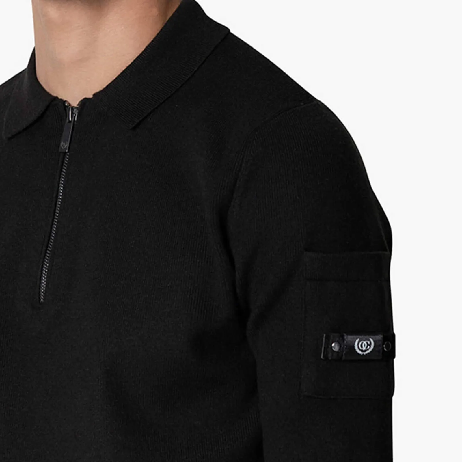 CHIEF KNITTED POLO | BLACK