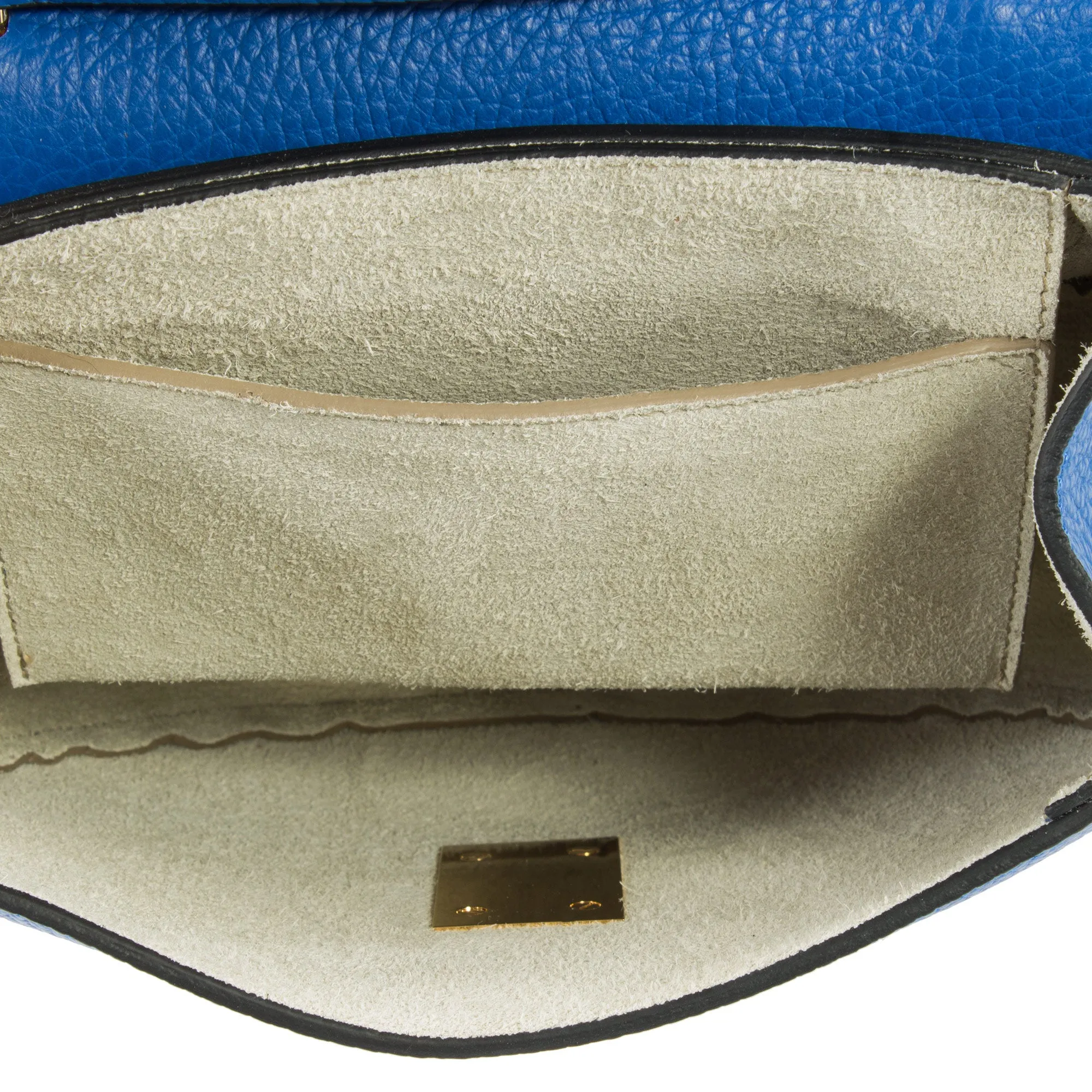 Chloe Drew Bag | Blue with Gold Hardware | Small