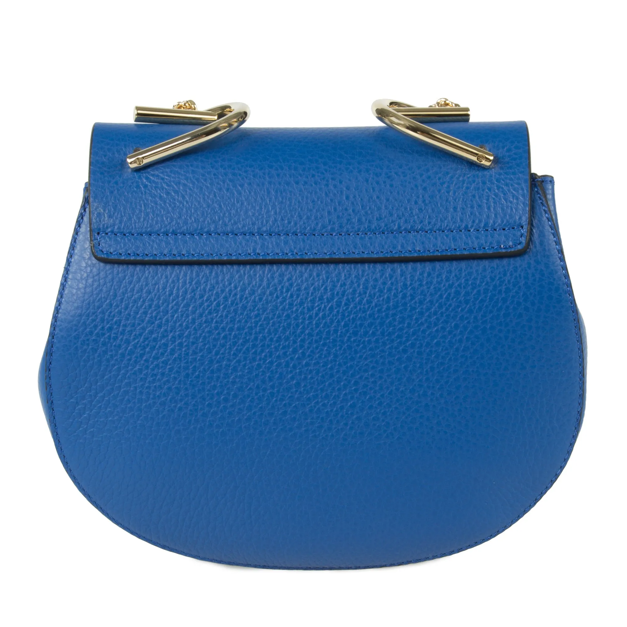 Chloe Drew Bag | Blue with Gold Hardware | Small