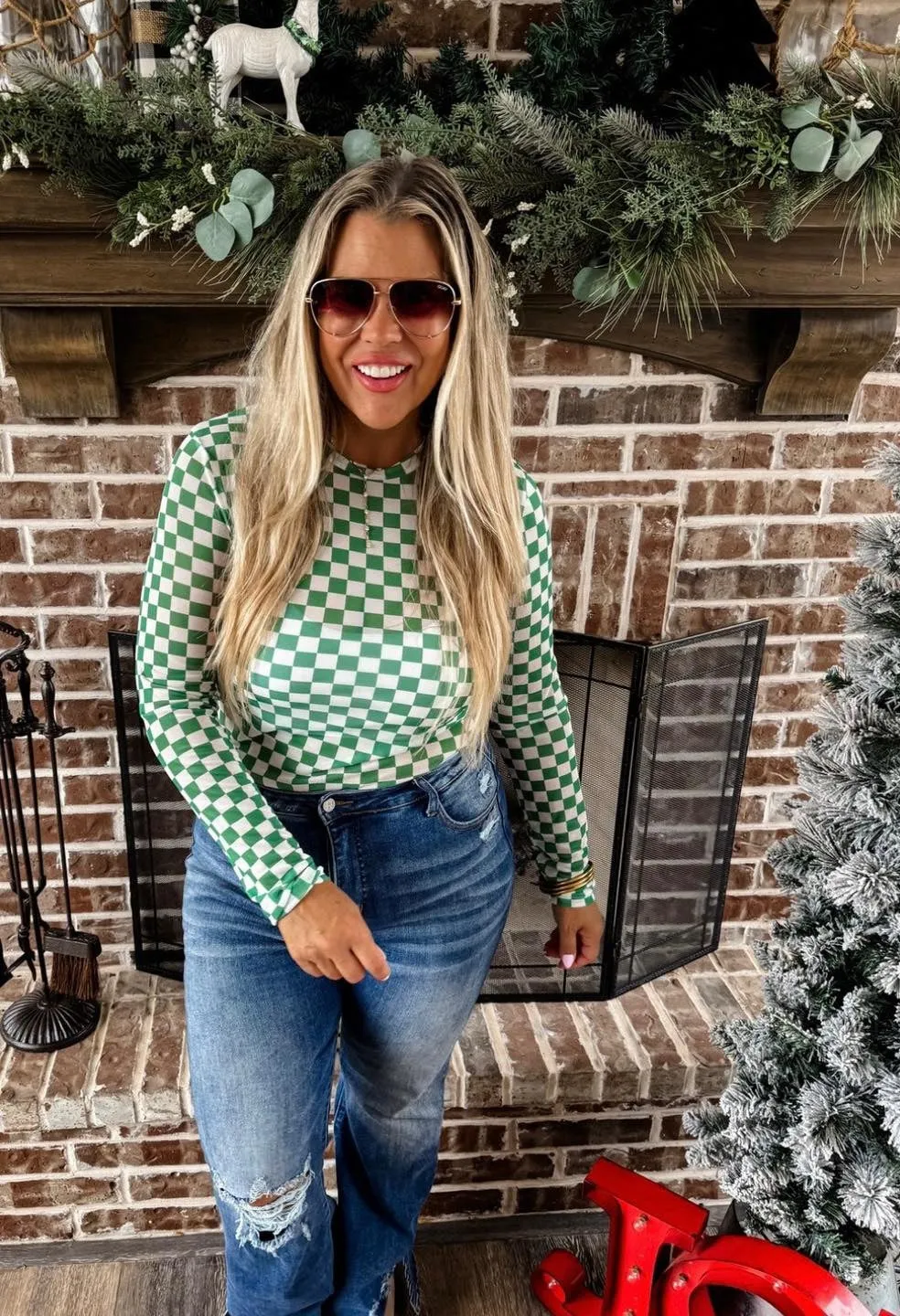 Christmas Mesh Tops