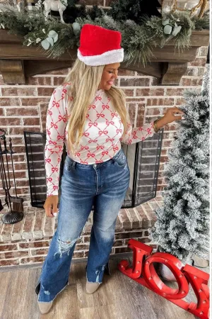 Christmas Mesh Tops