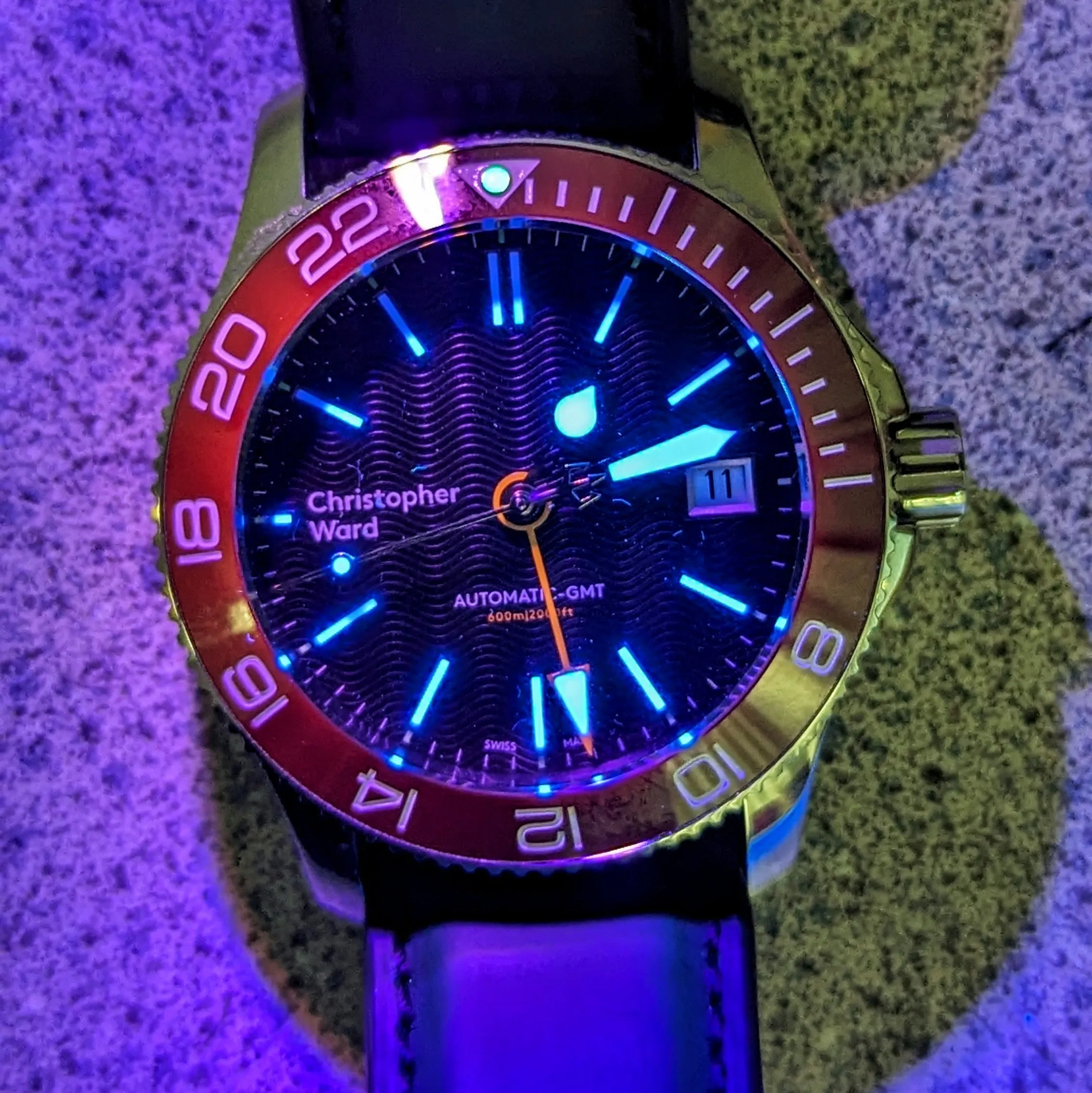 Christopher Ward C60 Trident PRO 600 GMT Diver Watch C6038AGM2 - ALL Original, Double Box & Papers