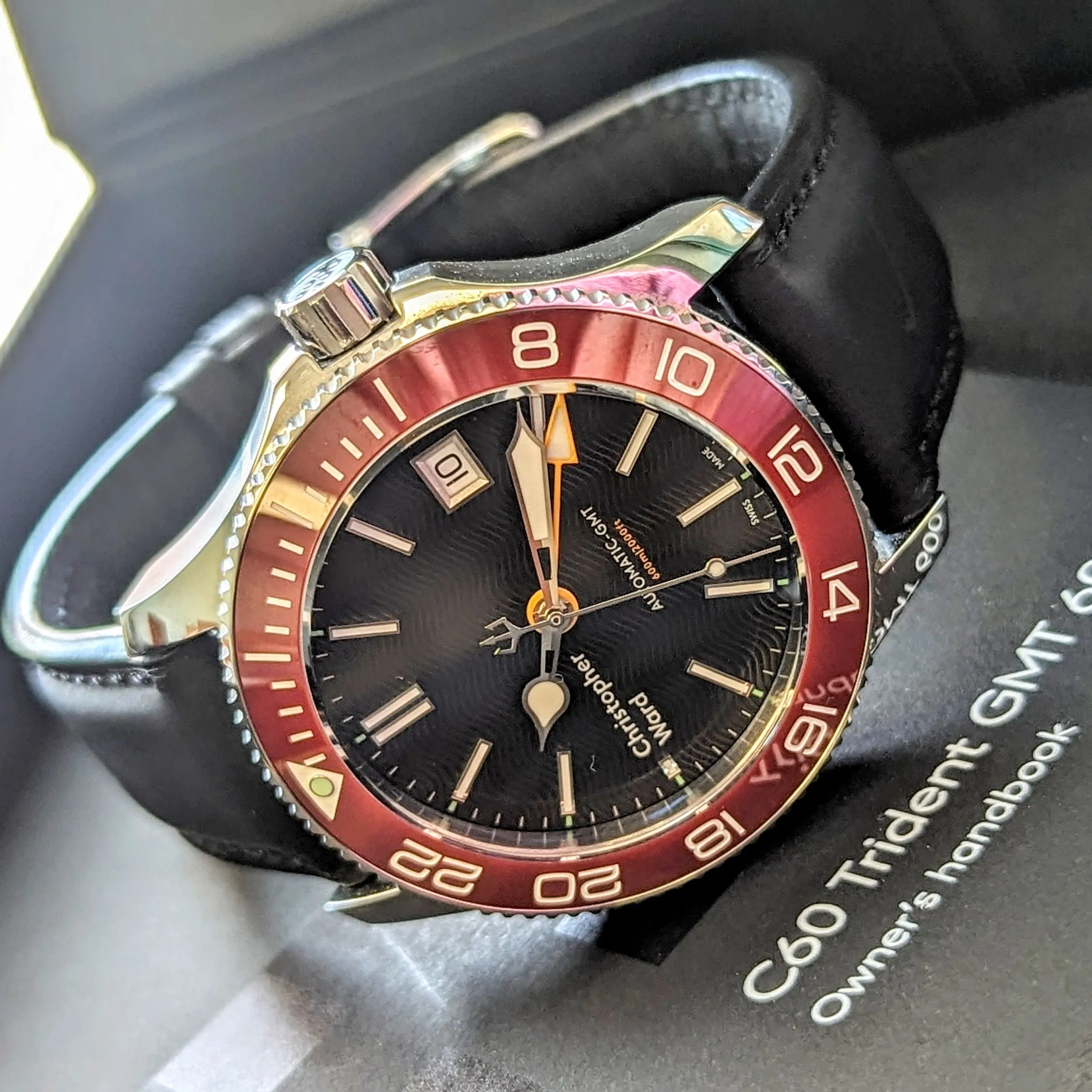 Christopher Ward C60 Trident PRO 600 GMT Diver Watch C6038AGM2 - ALL Original, Double Box & Papers
