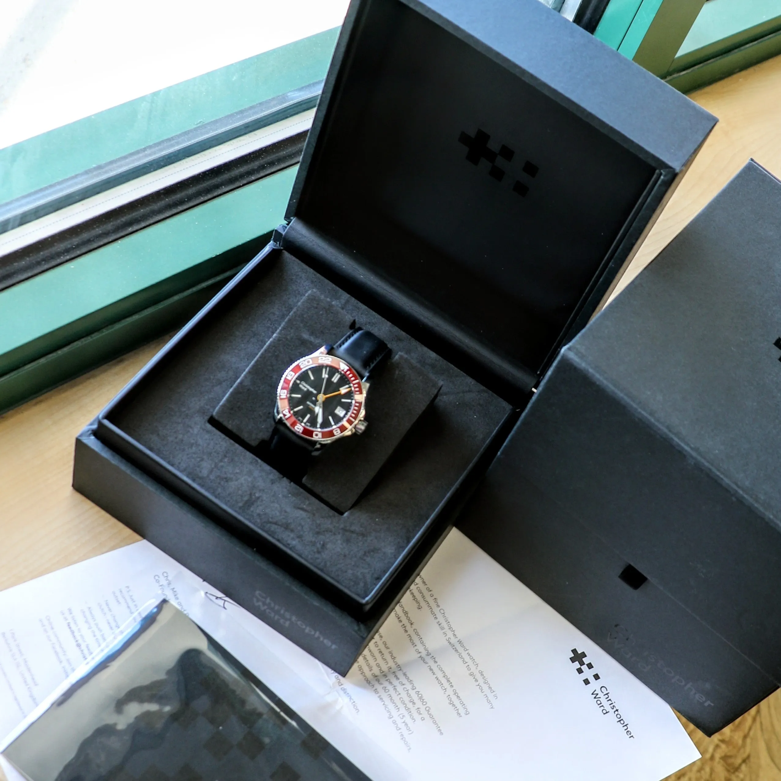 Christopher Ward C60 Trident PRO 600 GMT Diver Watch C6038AGM2 - ALL Original, Double Box & Papers