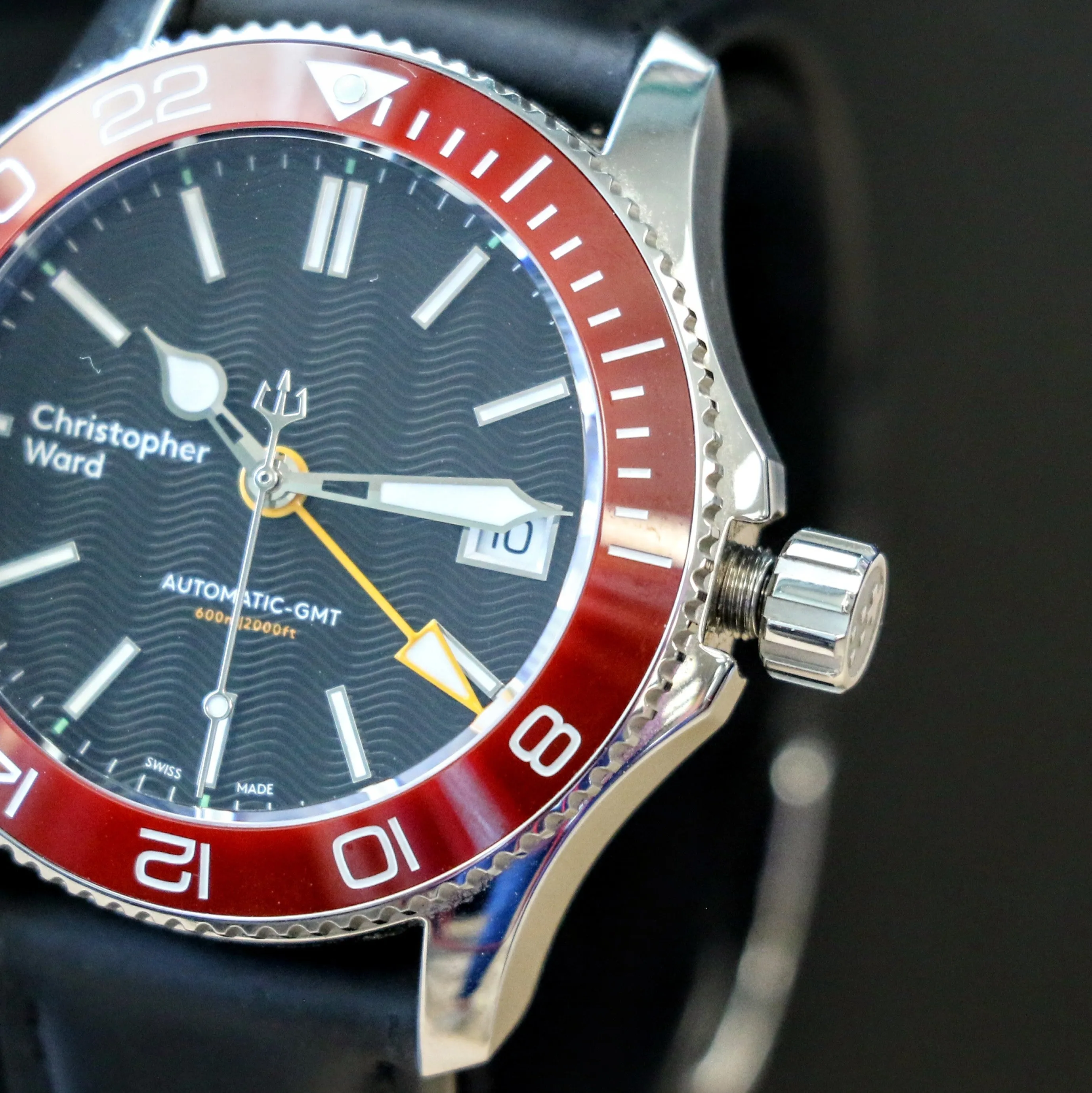 Christopher Ward C60 Trident PRO 600 GMT Diver Watch C6038AGM2 - ALL Original, Double Box & Papers