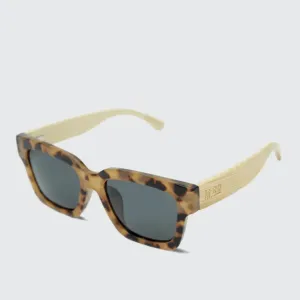 Cilla Black Sunglasses - Tortoise with Wood Arms