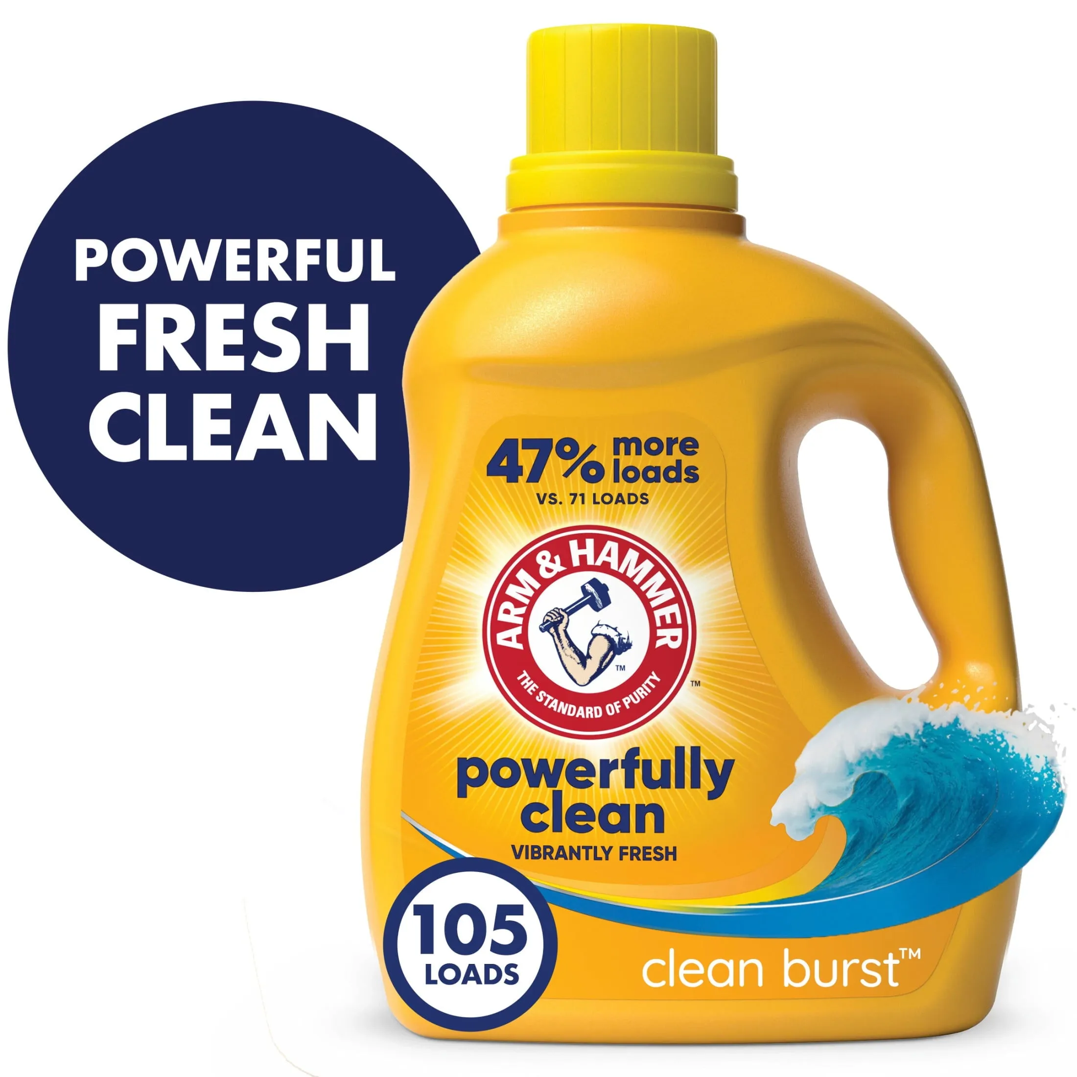 Clean Burst, 105 Loads Liquid Laundry Detergent, 105 Fl Oz
