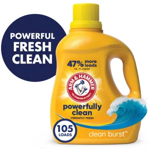 Clean Burst, 105 Loads Liquid Laundry Detergent, 105 Fl Oz