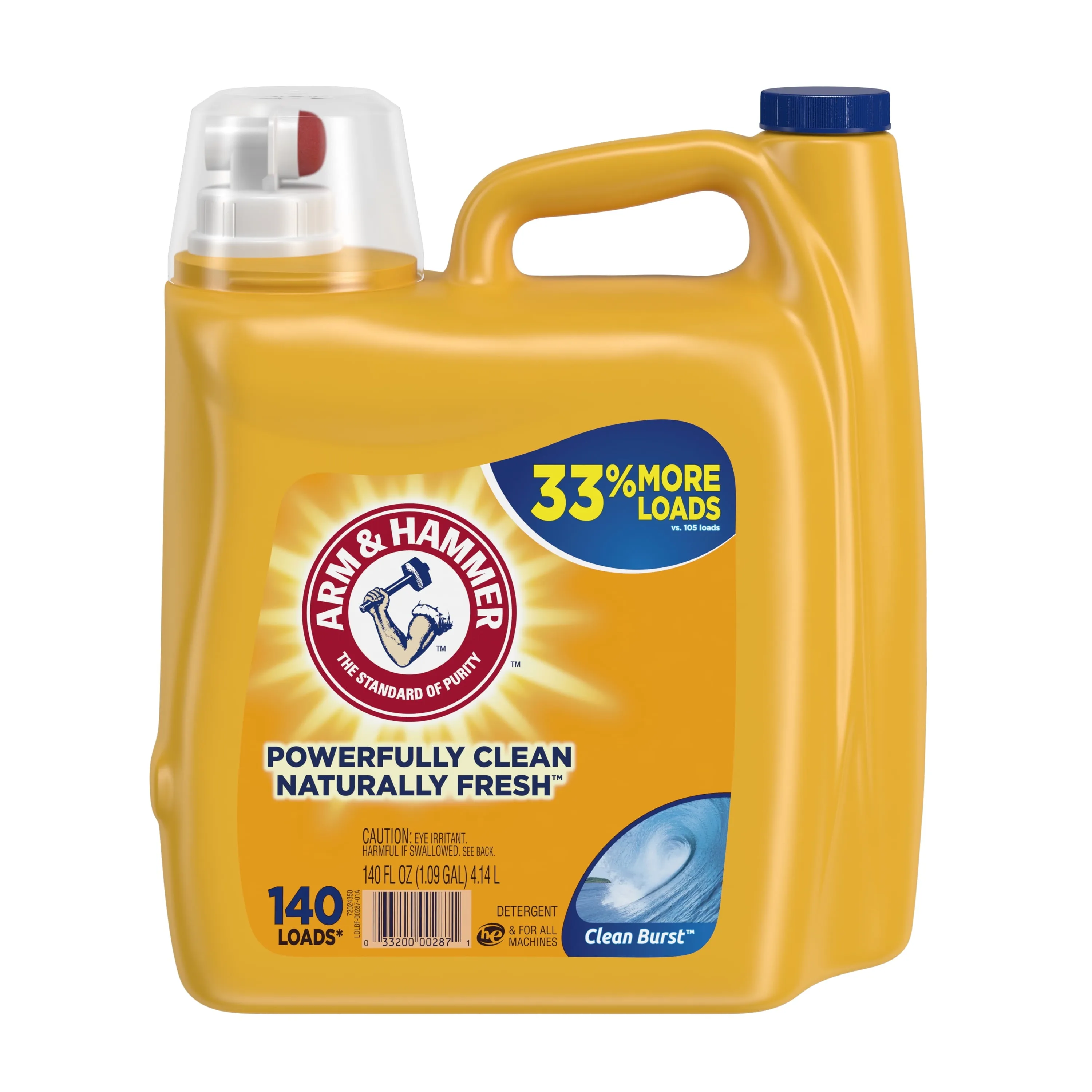 Clean Burst, 140 Loads Liquid Laundry Detergent, 140 Fl Oz