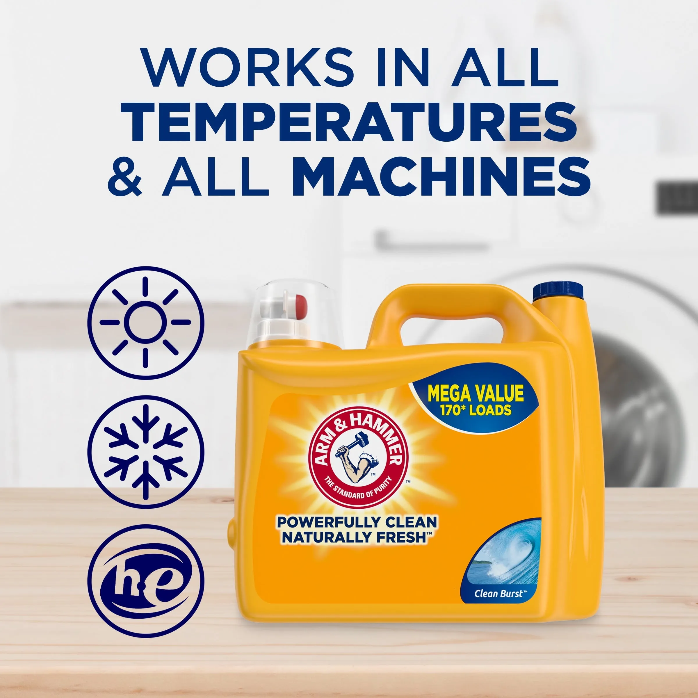 Clean Burst, 140 Loads Liquid Laundry Detergent, 140 Fl Oz
