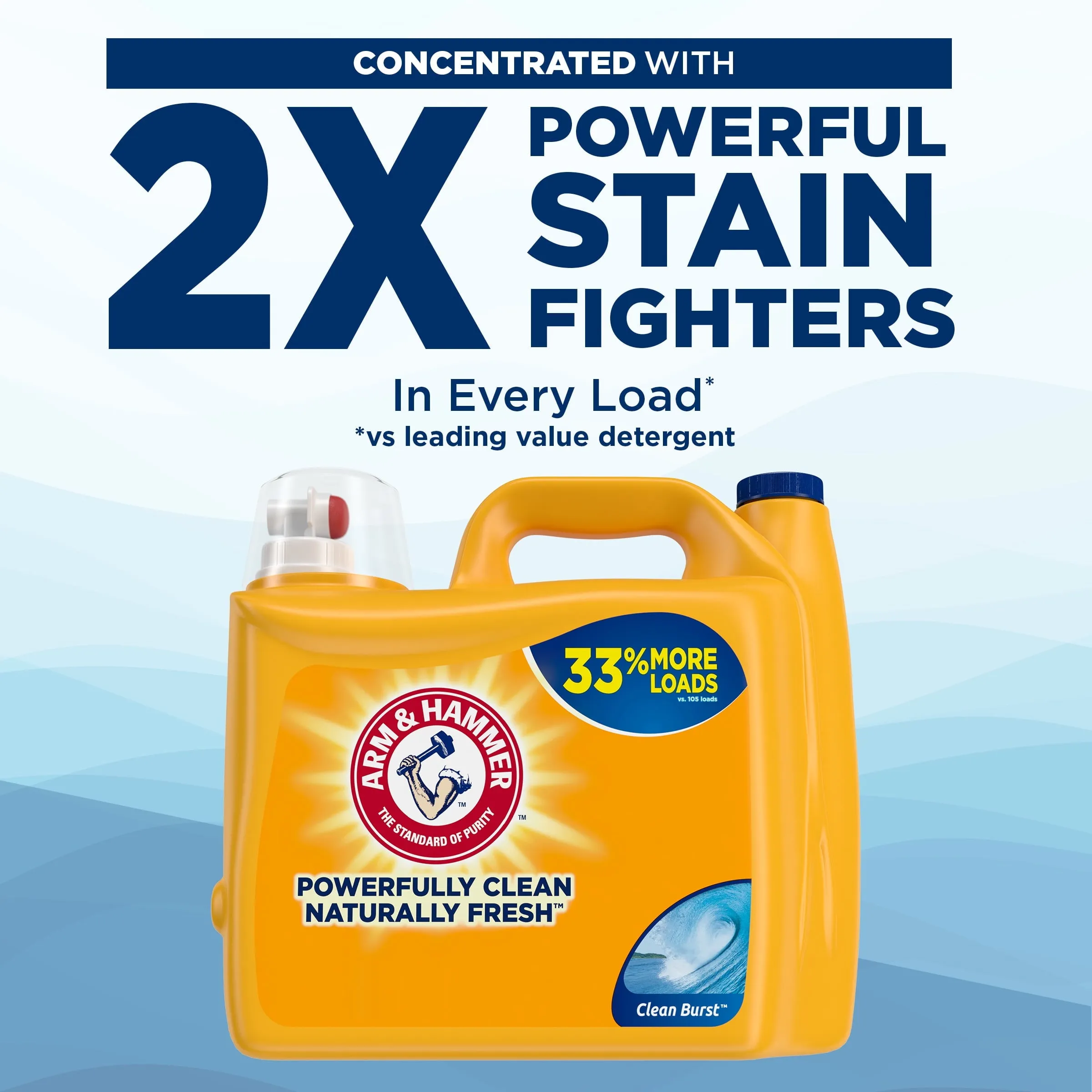 Clean Burst, 140 Loads Liquid Laundry Detergent, 140 Fl Oz
