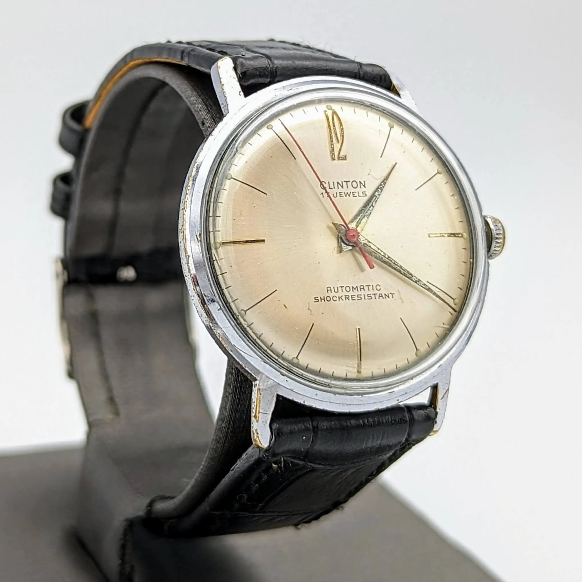 CLINTON Automatic Watch 17 Jewels Germany Made Vintage Wristwatch