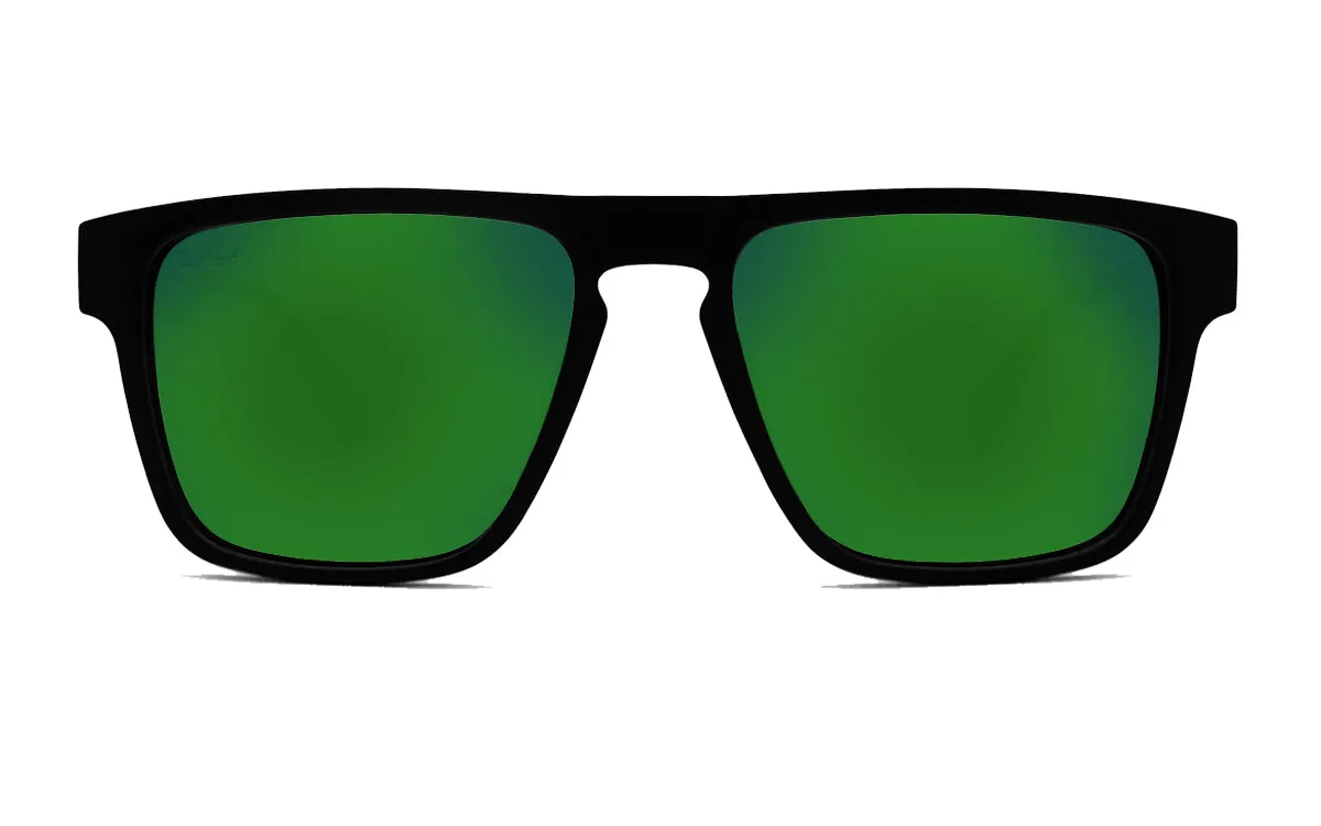 Club House - Matte Black Green Polarized