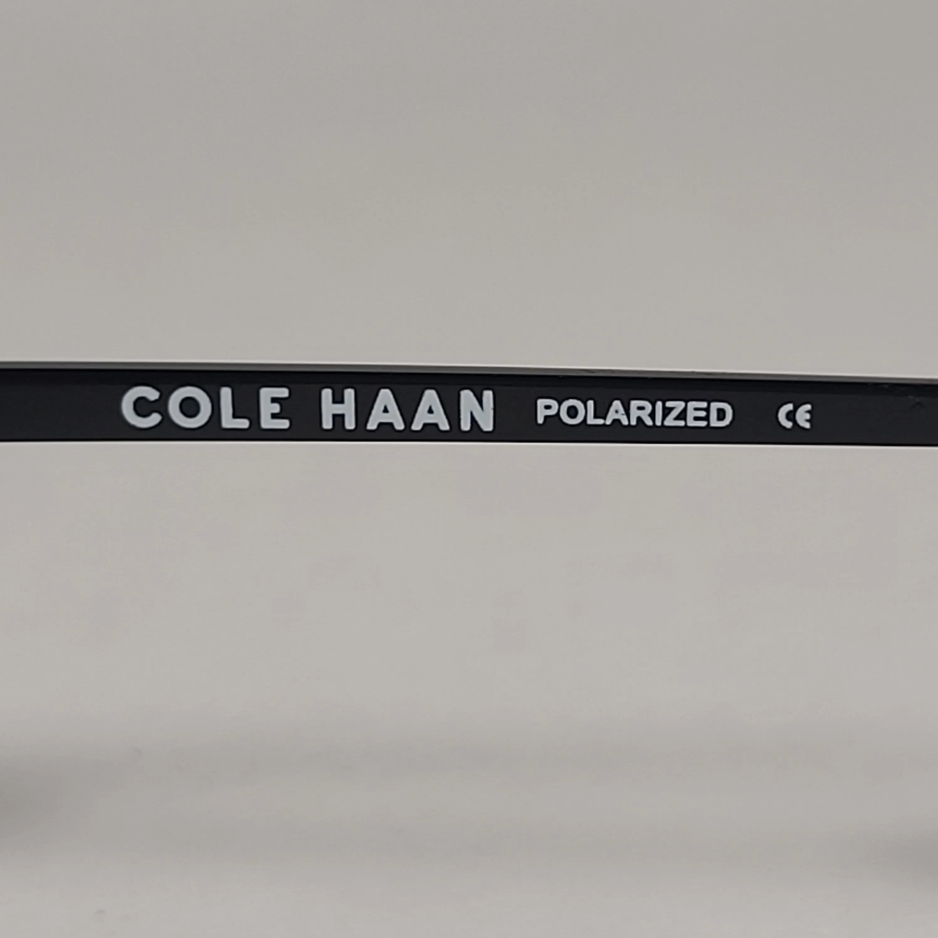 Cole Haan Polarized Navigator Sunglasses Shiny Black Frame Gray Lens CH8002 001 BLACK