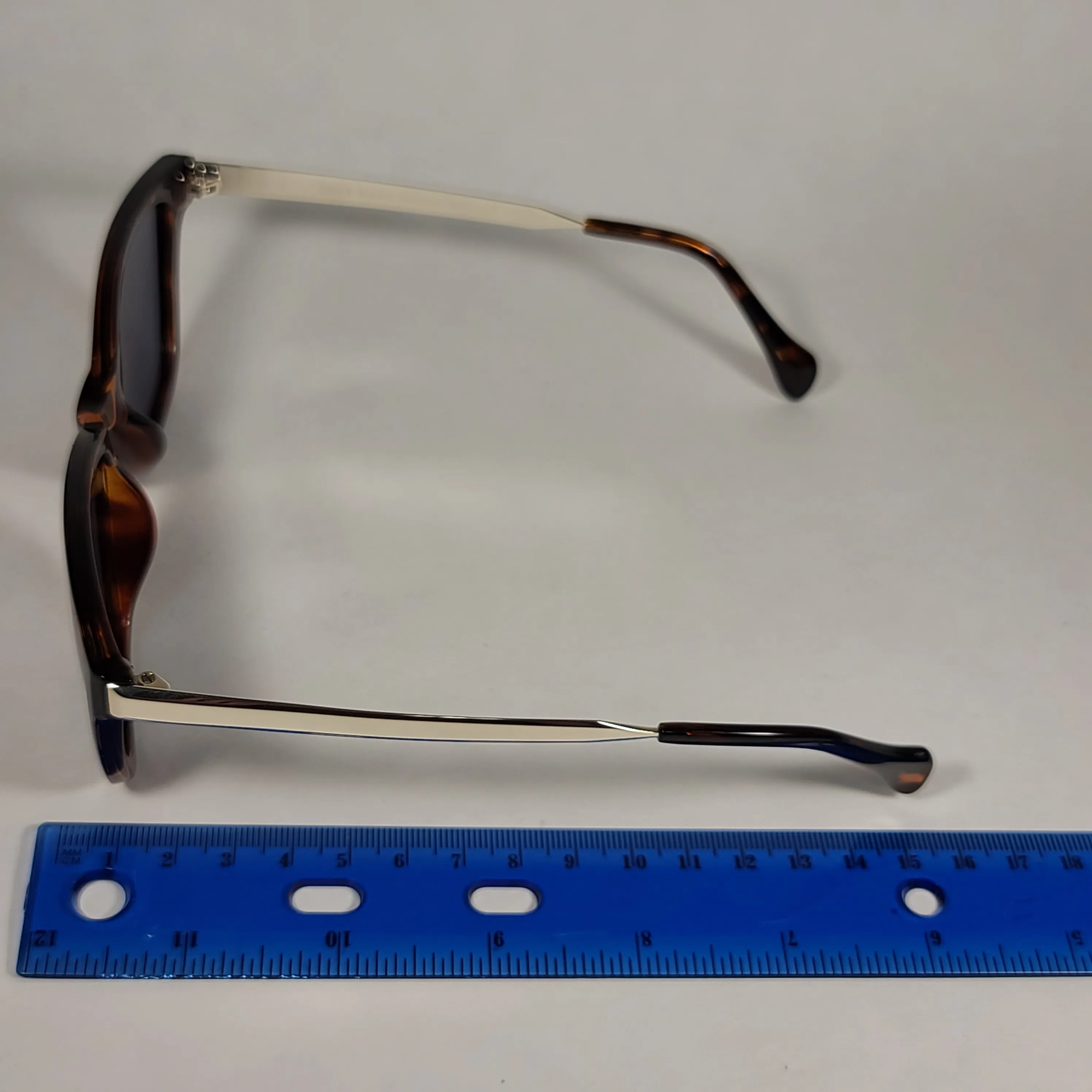 Cole Haan Square Polarized Sunglasses Tortoise And Gold Frame Mirror Lens CH9001 215 TORTOISE