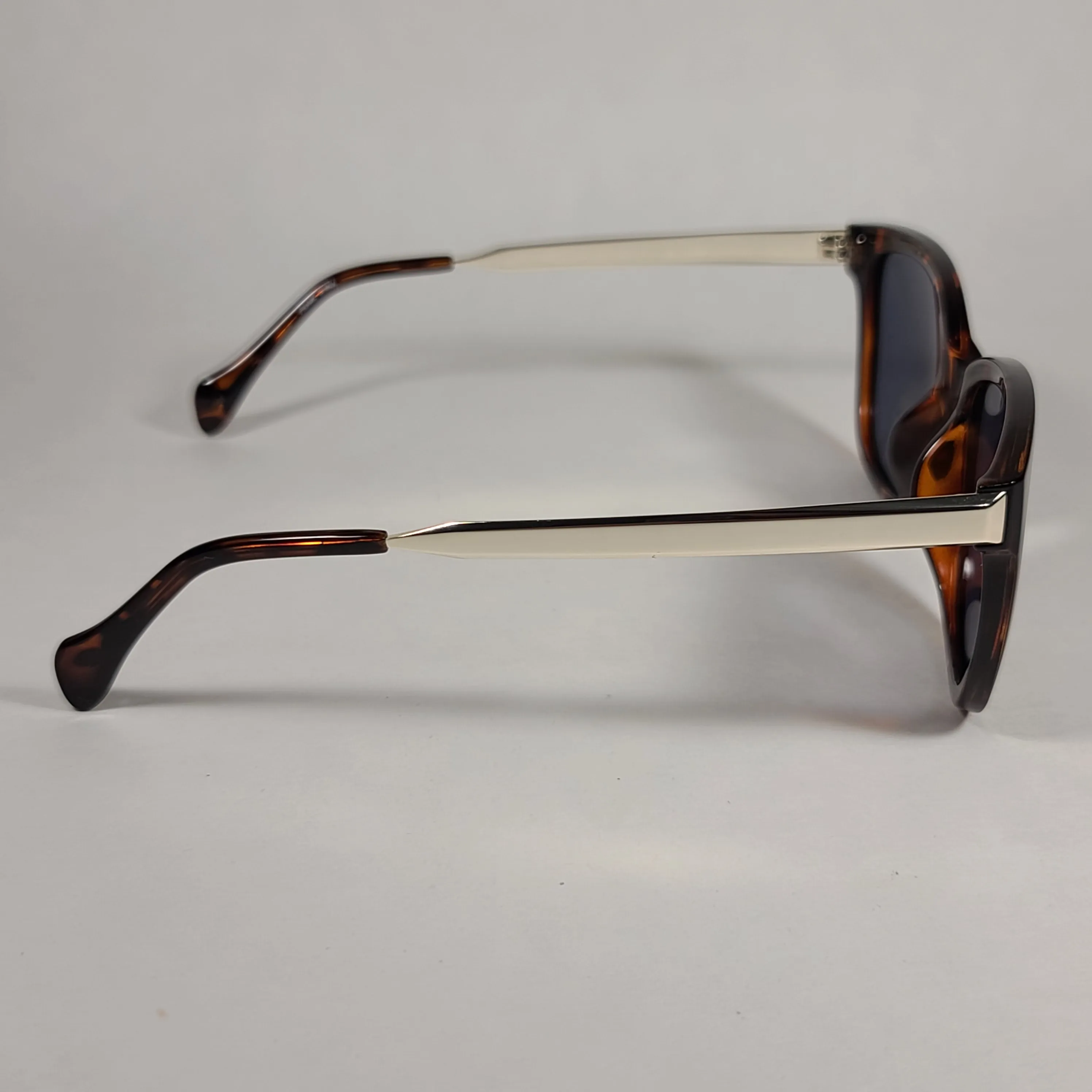 Cole Haan Square Polarized Sunglasses Tortoise And Gold Frame Mirror Lens CH9001 215 TORTOISE